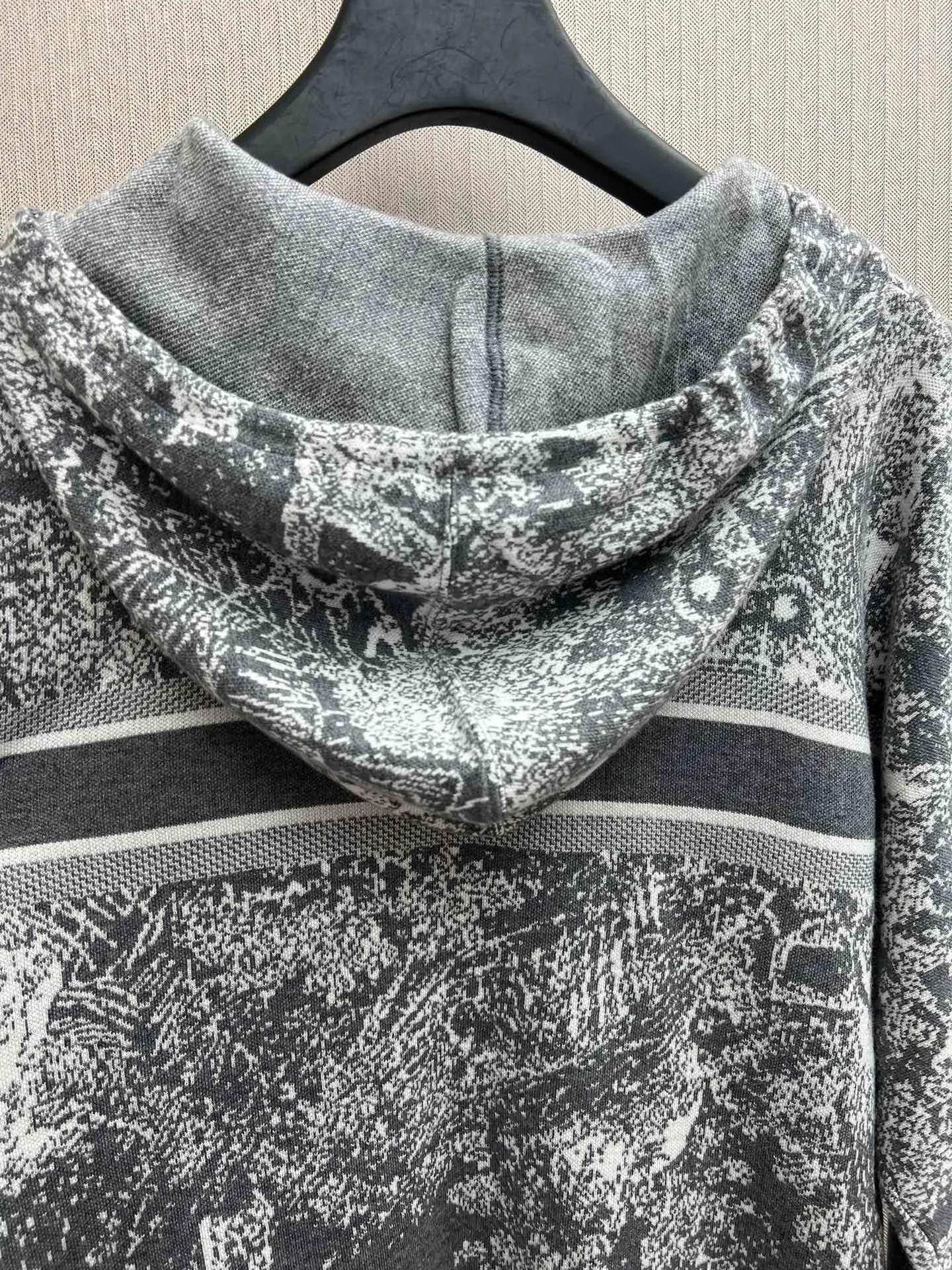 🅿️680 complete set of Dior 25ss new letter logo Rui jungle jacquard loose hooded long-sleeved pullover knitted sweatshirt! Size: S.M.L.