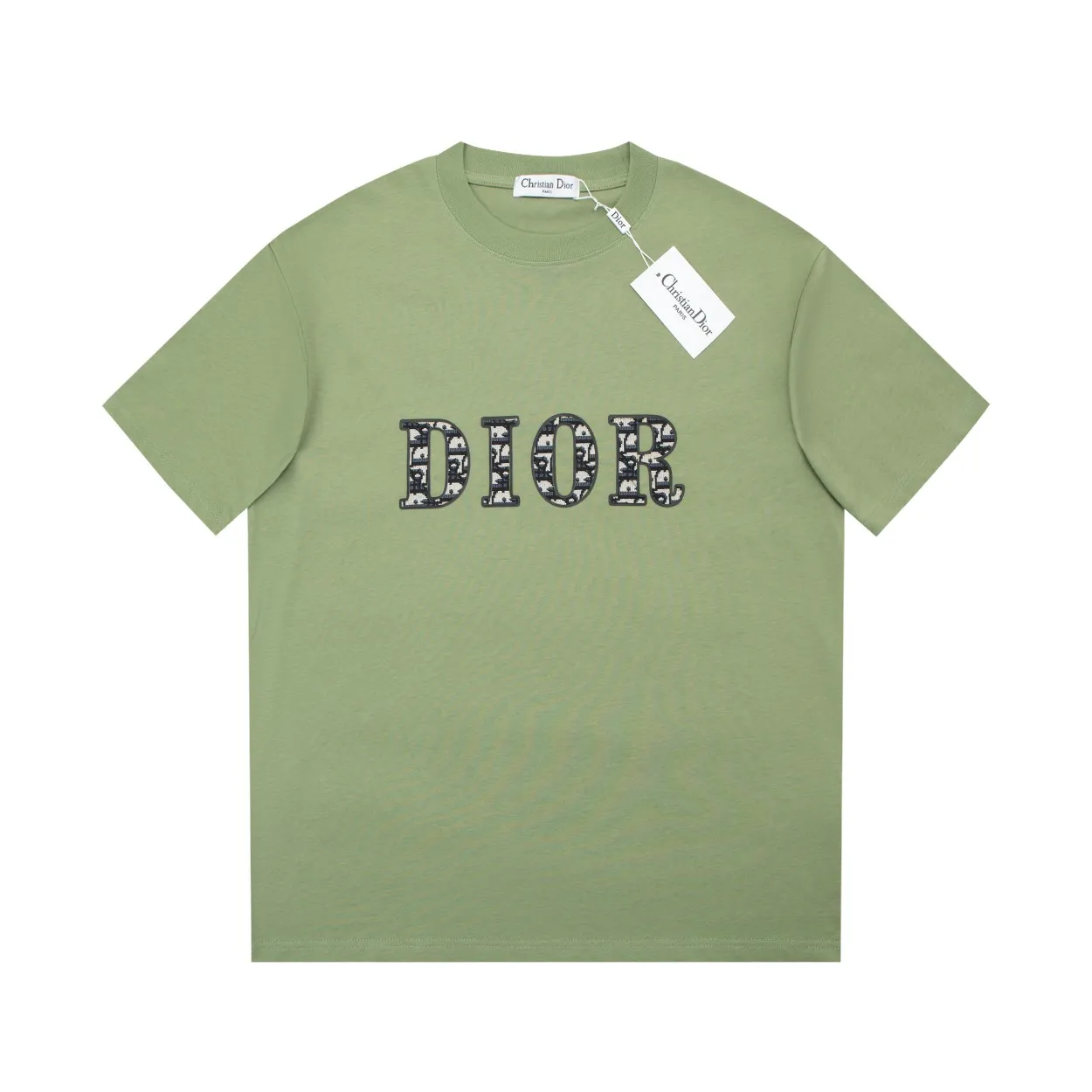 🅿️210 High quality ✨DIO✨🆕 Classic logo letter pattern short sleeves, official website synchronized, pure cotton fabric at the counter! Comfortable against the skin, durable and easy to wear, classic and simple logo design, meticulous original craftsmanship, customized 290G same vat dyed fabric, very comfortable to the touch, latest brick cabinet synchronization, OS off-shoulder version, fashionable and personalized, super versatile and good-looking, very suitable for both men and women, must-have style, tag, collar label, washed wheat, three complete labels, black, white, green, blue 4️⃣ S M L XL