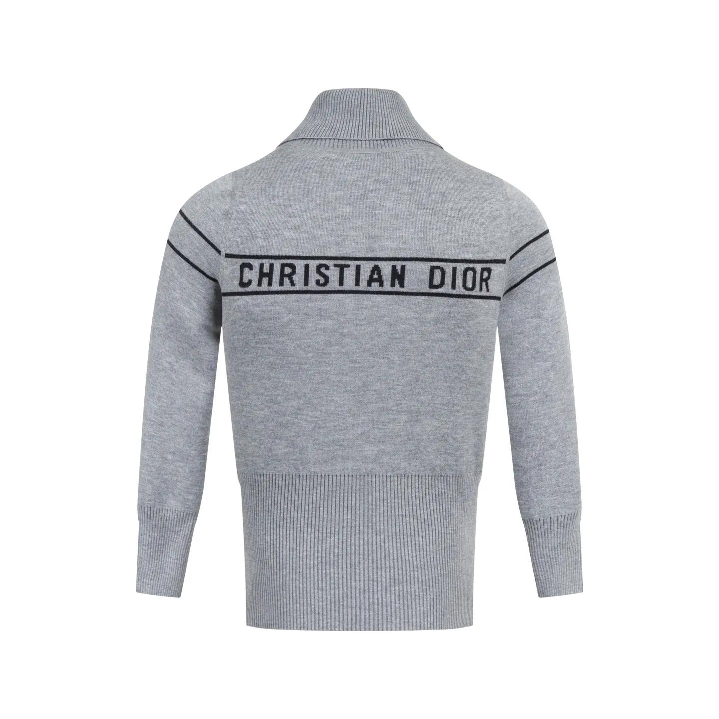 🅿️520 [Exclusive supply] CD 25FW presbyopic double-sided military collar zipper knitted jacket. The original purchase was 32,000 and developed. The fabric is carefully made of high-quality cashmere blended knitted fabric. This DIOR cardigan reinterprets the brand's classic logo in an innovative way. The double-sided design brings two wearing styles: one side is simple and pure gray, and the other side shows the iconic Oblique print pattern. The short slim fit and front zipper closure make it easy to wear on a daily basis. The details are ribbed on the collar, cuffs and hem to ensure comfort and maintain the silhouette. The medium-thick knit gives the garment just the right amount of warmth and drape. The lining-free design maintains the overall lightness. Professional dry cleaning is recommended. This cardigan can be layered with Oblique printed items from the same series to easily create a layered and exquisite look, perfectly demonstrating DIOR's ultimate pursuit of materials and craftsmanship. Size:S/M/L