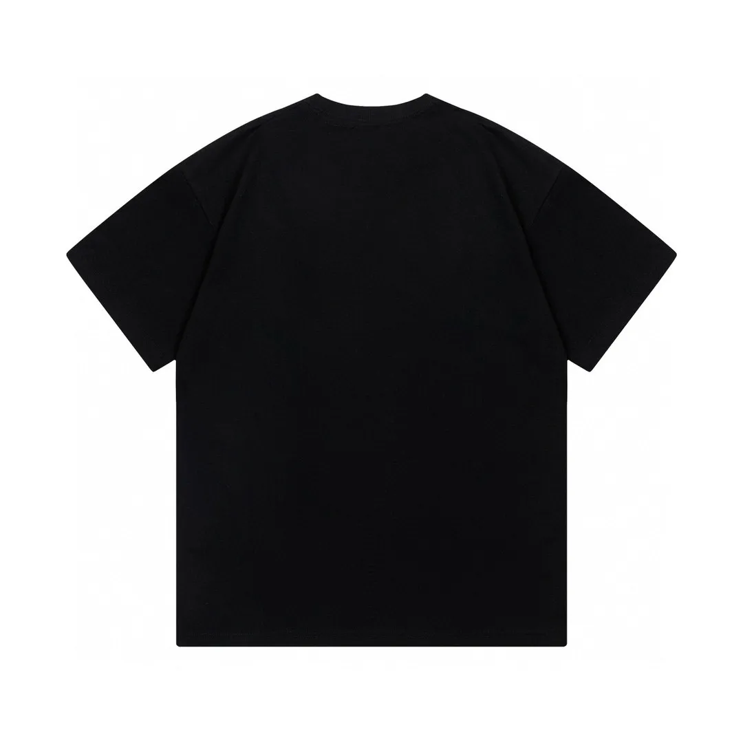 🅿️170 Dior Dior 2025 new model co-branded Stone Island limited series High-density embroidered letter logo Unisex short-sleeved T-shirt · Customized 280g 100% double yarn pure cotton fabric · Custom dyed 32 double-strand threads · Imported Tajima machine embroidery technology · Collar label, hangtag, main mark and three complete labels Color: black Size: XS S M L