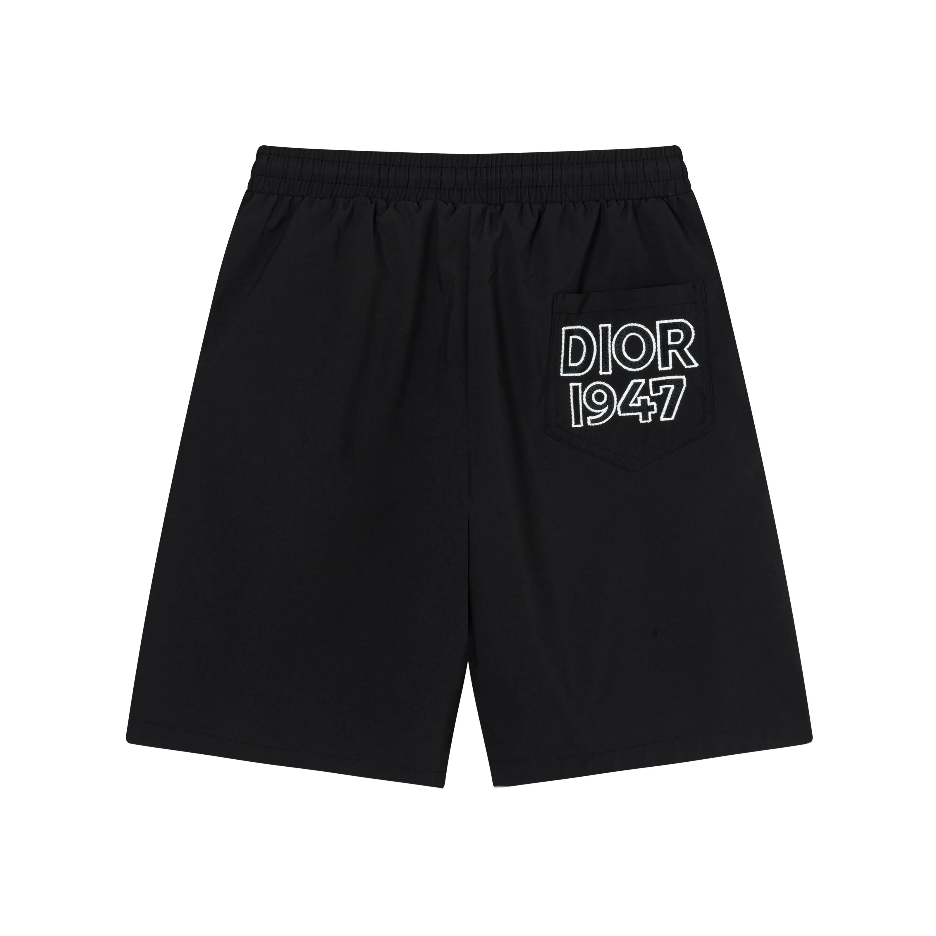 🅿️160 2025 DiOR Dior's new quick-drying beach shorts, customized fabrics, craft embroidery logo. The version is tight and three-dimensional, with straight stripe splicing. The customized trouser cord hardware has strong texture and smoothness. The upper body is comfortable and breathable. It has a concave and convex three-dimensional feel. It is fashionable and casual. Color: Black White Size: M-4XL