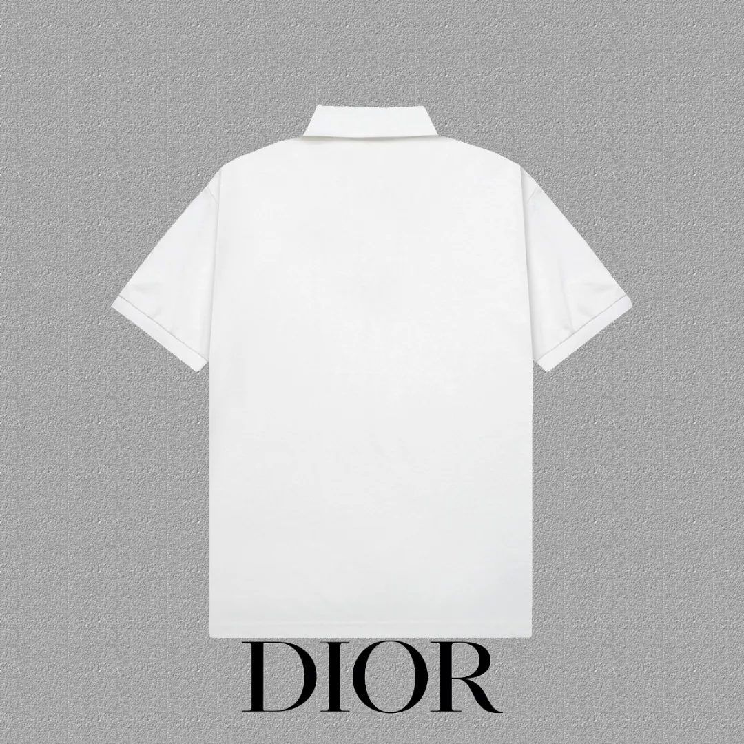 🅿️220 [Dior] 2025FW short-sleeved lapel polo shirt Color: Black White Size: S-XXL