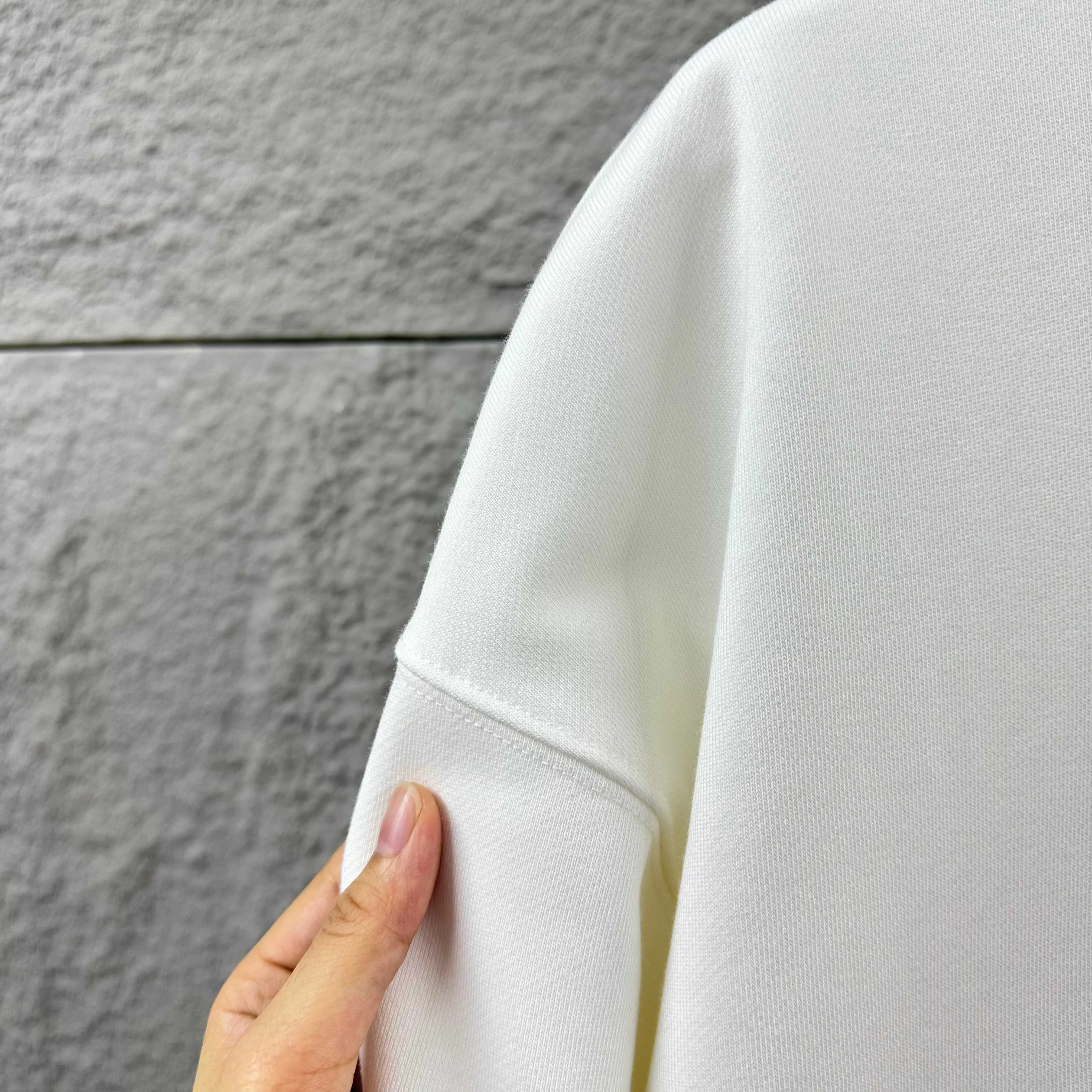 🅿️260 Dio* Christian Dior 2025 early autumn and winter new style, classic letter three-dimensional flocking technology + printing, simple and elegant, custom terry fabric, long-sleeved sweatshirt, same style for men and women, color: black, white, size: S (90-130 pounds) M (120-150 pounds) L (140-165 pounds) XL (160-180 pounds) XXL (180-210 pounds)