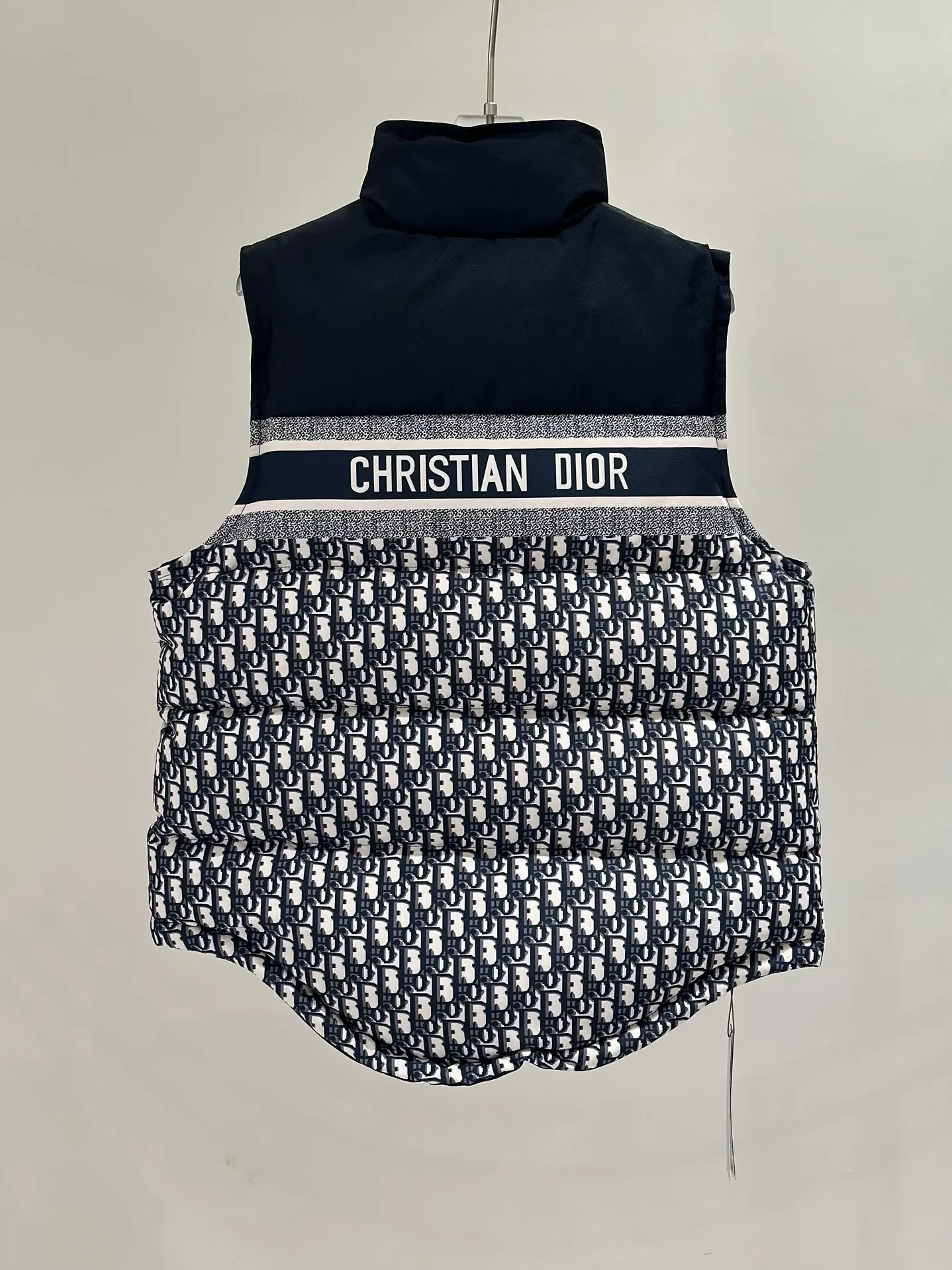 🅿️780 packed.  High-velvet goose down mu Di*r/Dior classic houndstooth all-over print reversible down jacket/down vest