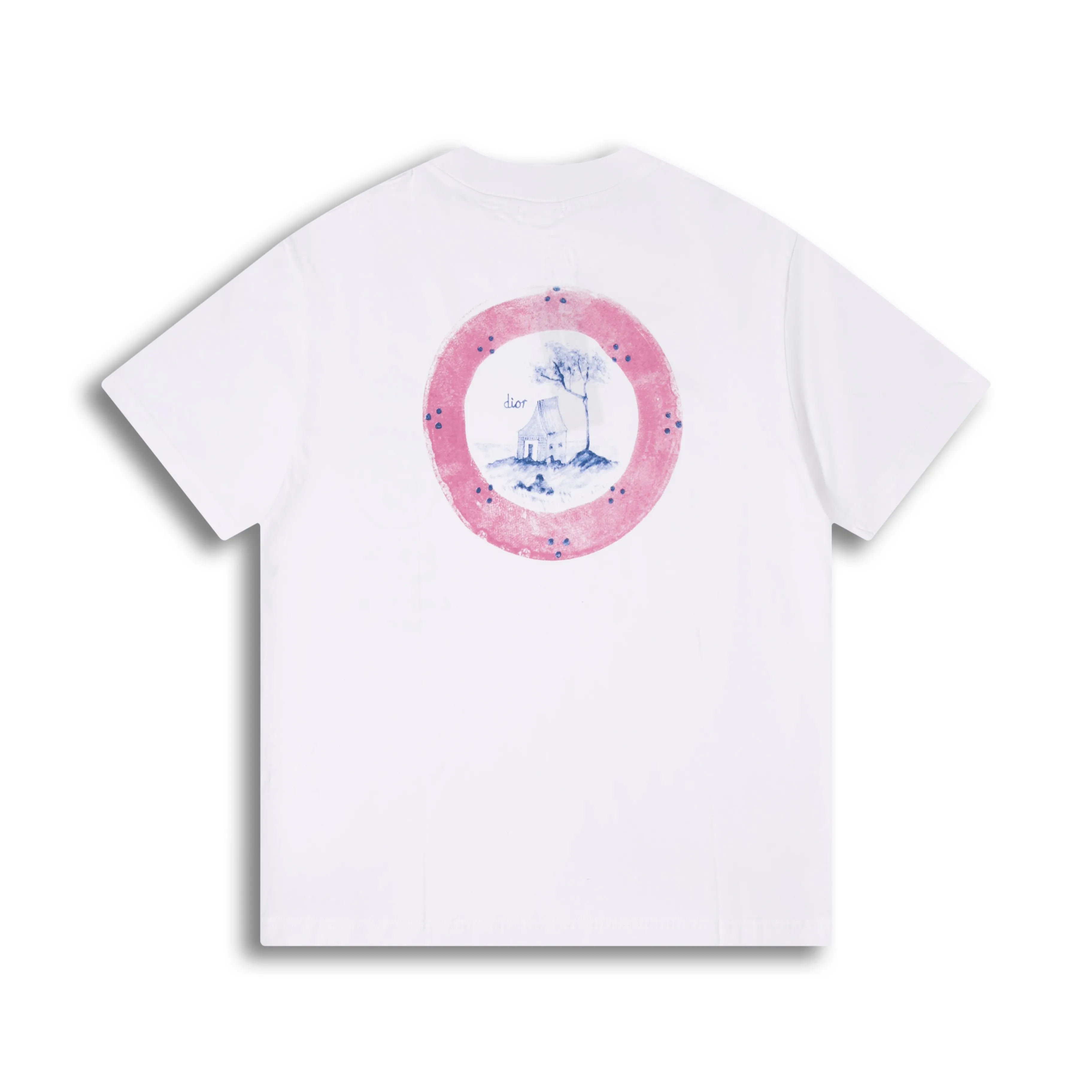 🅿️180 Correct version of high quality D10R summer25ss new digital printing round neck short-sleeved T-shirt. Decorated with printing on the front and back, digital direct printing. The printing effect is light and thin without glue, and the pattern restoration is extremely fine. SIZE: XS S M L