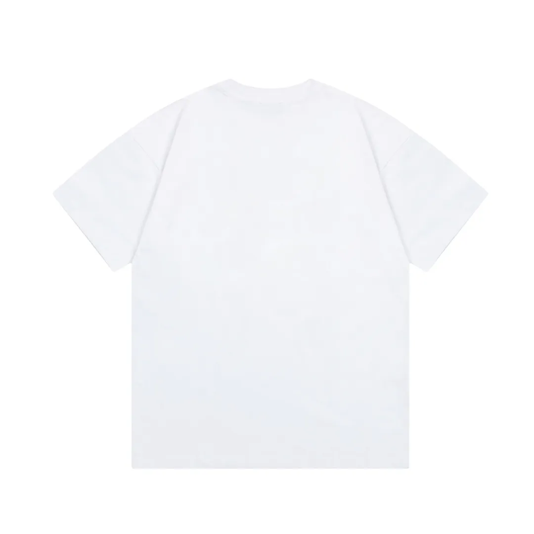 🅿️170 DIOR Dior classic hot style, customized 32 pieces of 310g double yarn pure cotton fabric, embossed jacquard patch letter logo, same style for men and women, short-sleeved T-shirt, color: white, size: S-XL