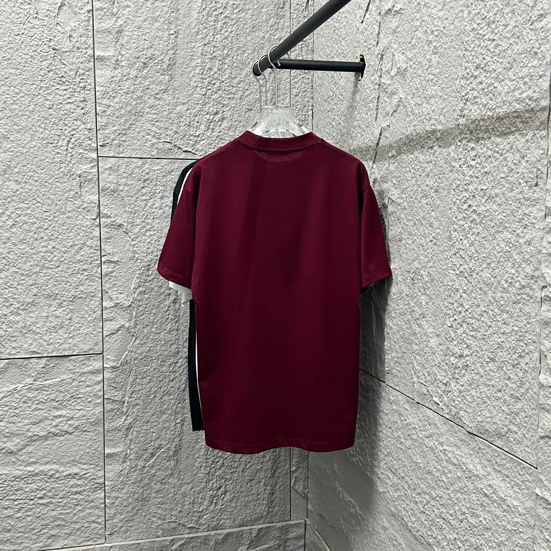 🅿️180 Dio*Dior* 2025 Spring and Summer Style Classic Silver Line Letters CD Embroidered Personalized Logo Customized Double Yarn Plain Cotton Fabric Short Sleeve T-shirt Unisex Color: Angora Red Black White Light Blue Floral Gray Size: S (90-130 catties) M (120-150 catties) L (140-165 catties) XL (160-180 pounds) XXL (180-210 pounds)
