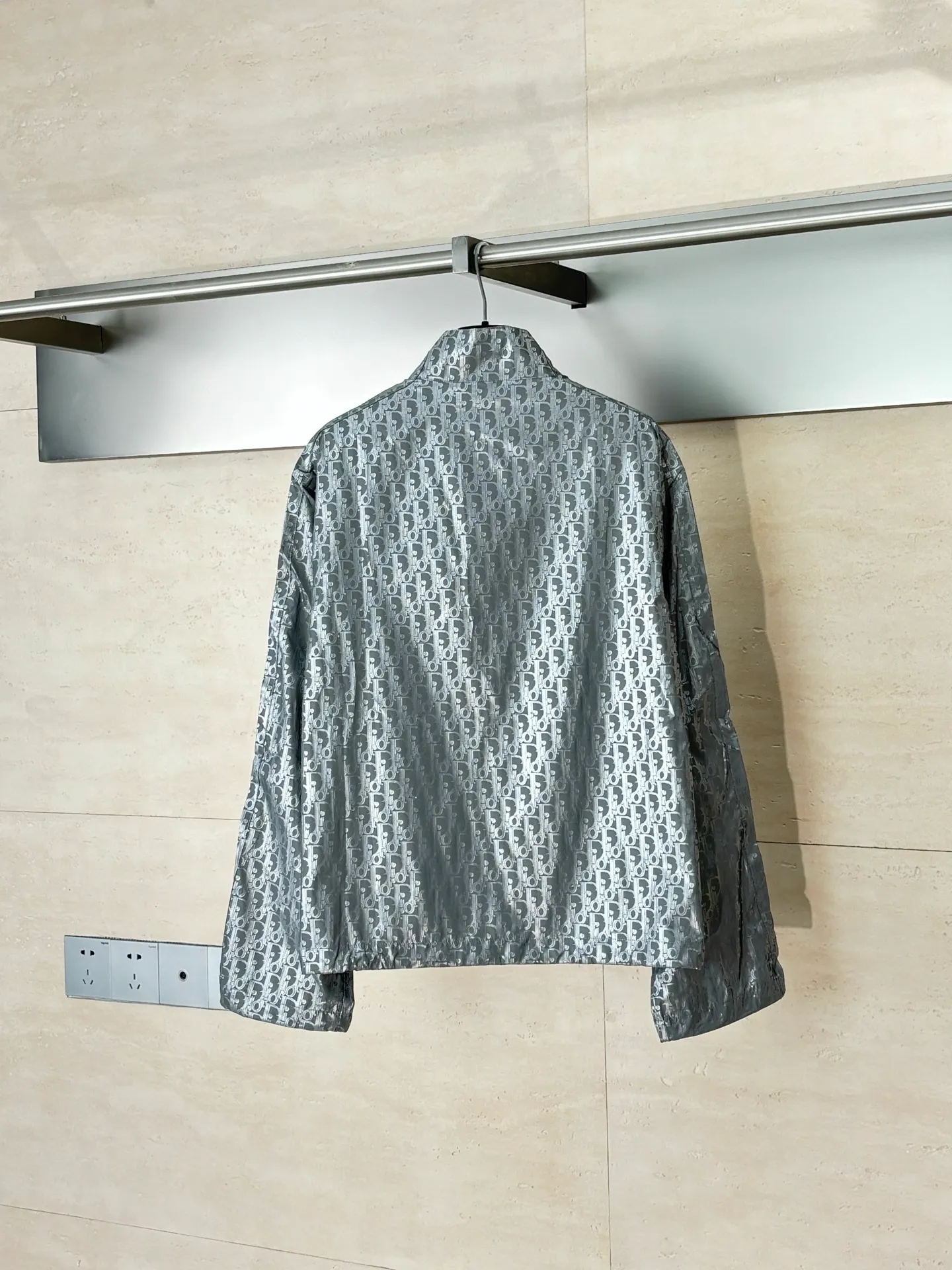 🅿️510 Dio*/Dior 25FW Hamilton joint Oblique printed reflective long-sleeved snap-button jacket Size: S/M/L/XL