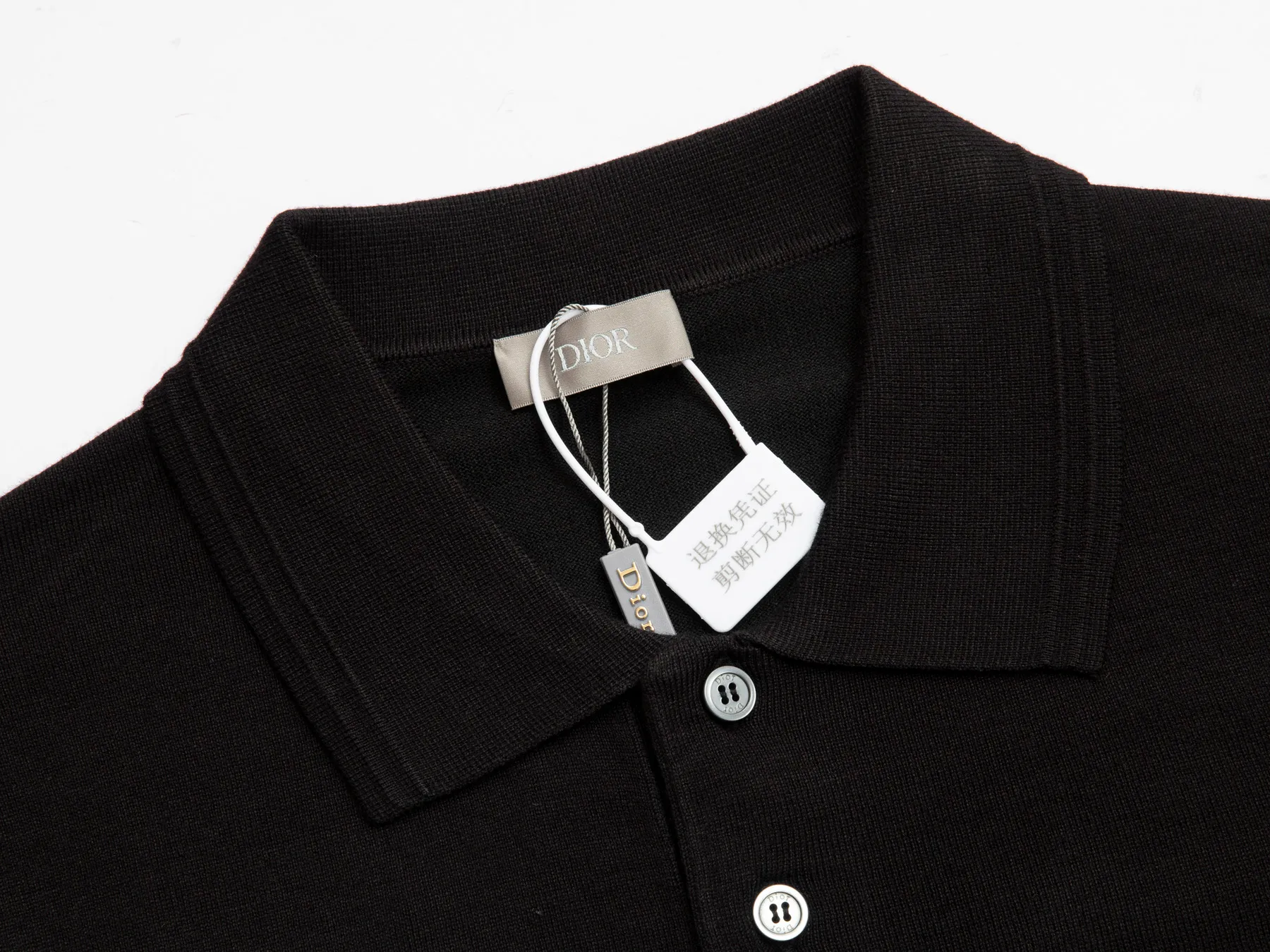 🅿️330 (ZP version) - Dior official website classic style, letter jacquard round neck cashmere knitted short sleeves, same style for men and women - Made of ZP custom-dyed cashmere knitted fabric, threads are custom-dyed in the same cylinder with zero color difference, full set of accessories customized to distinguish the market currency, welcome to compare - color black sky blue - size S M L XL