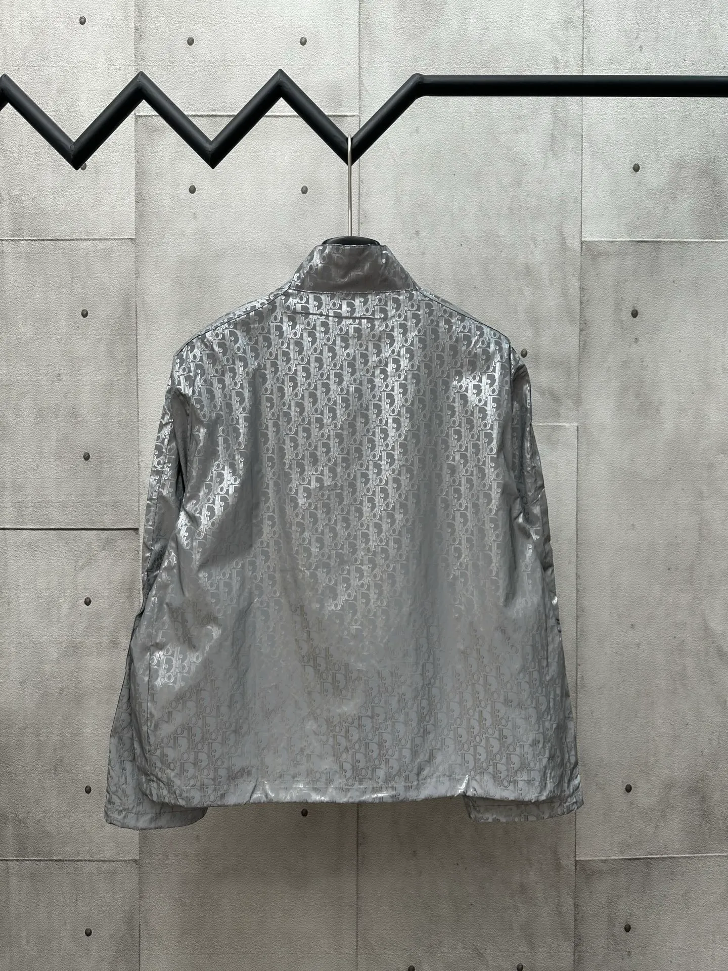 🅿️500 DIOR Dior 25ss Lewis Hamilton FW25 Capsule Series Twill Oblique Printed Reflective Single-Breasted Snap Button Oversized Shirt Size: S M L XL