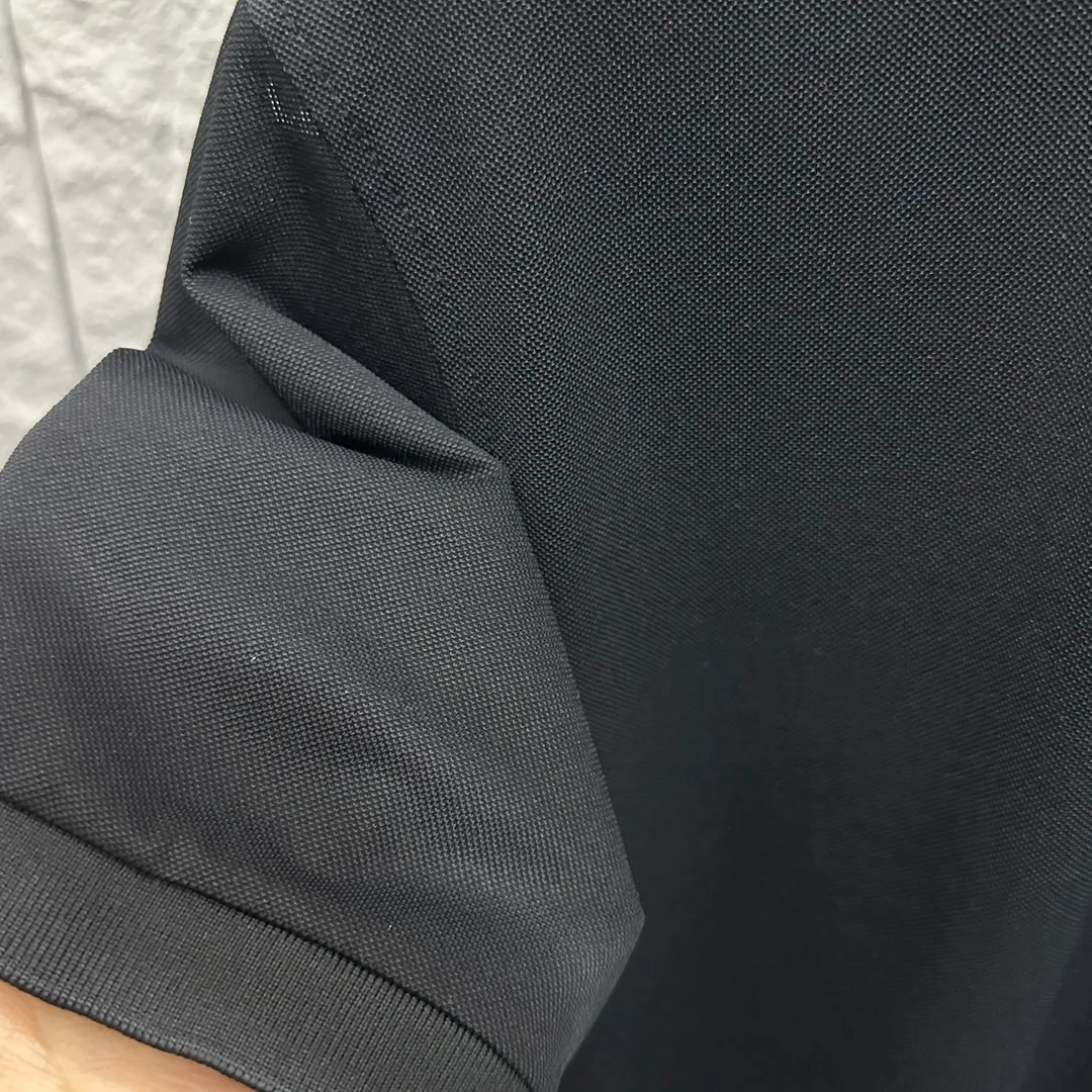 🅿️180 Dio*Dior* short-sleeved POLO 2025 spring and summer new style, simple CD letter embroidery pique fabric, short-sleeved polo stand-up collar, same style for men and women. Size: M L XL 2XL 3XL Color: black white