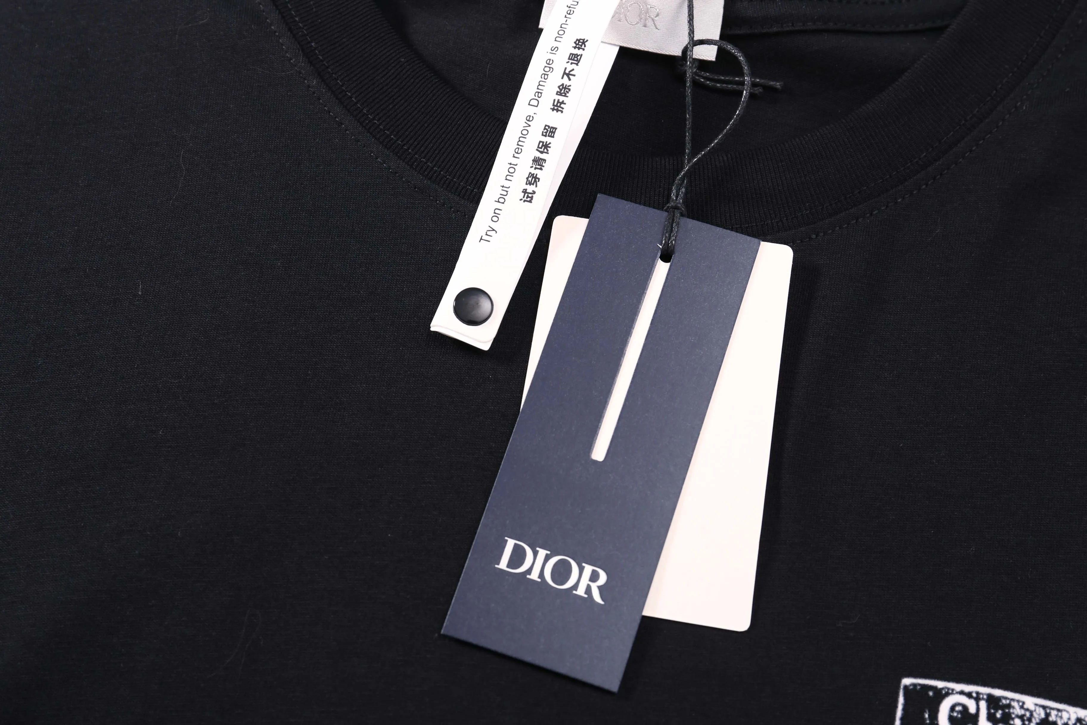 🅿️170 Correct version of high-quality DI0R new flocked logo printed round neck short-sleeved T-shirt. Made of 50s double-ply long-staple cotton plain fabric, treated with dust-free wool processing to give a smooth and soft cotton feel. The front panel is flocked and printed with a hand-made platen screen. The bottom layer is coated with anti-sublimation liquid and then scraped with flocking slurry. The pile is made of 0.2mm high viscose velvet. Two-color pile is mixed. The bottom of the cage cover is electrostatic flocking process. Multiple printing tests are carried out to test the flocking operation time. The number and density of the pile are controlled to ensure that the visual effect is consistent with the original. SIZE: XS S M L