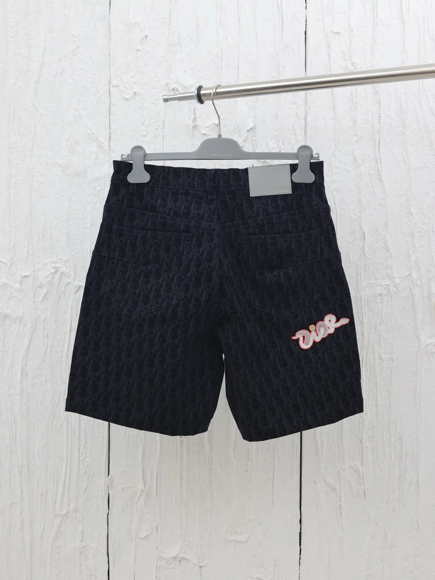 🅿️430 Dio*/Dior 25ss Year of the Snake embroidered letters cotton blend denim shorts Size: S/M/L/XL