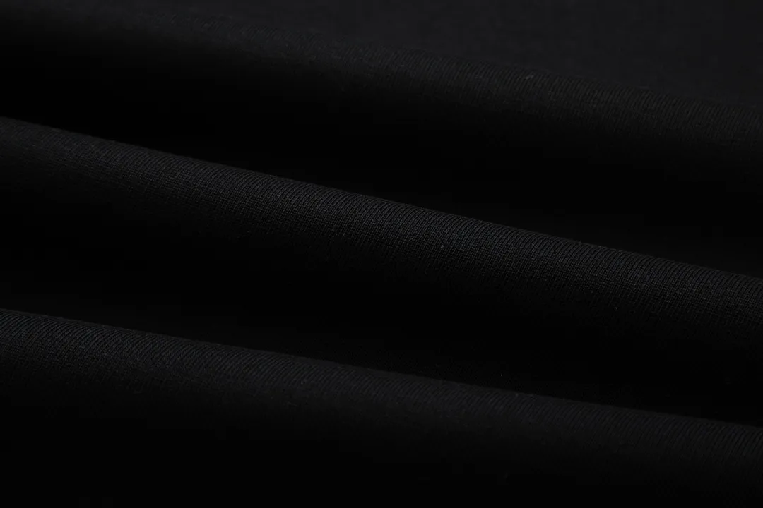 🅿️170 DIOR Dior 2025 early spring new style, customized 270g double yarn pure cotton fabric, patch denim jacquard letter logo, couple style, short-sleeved T-shirt, color: black, size: XS-L