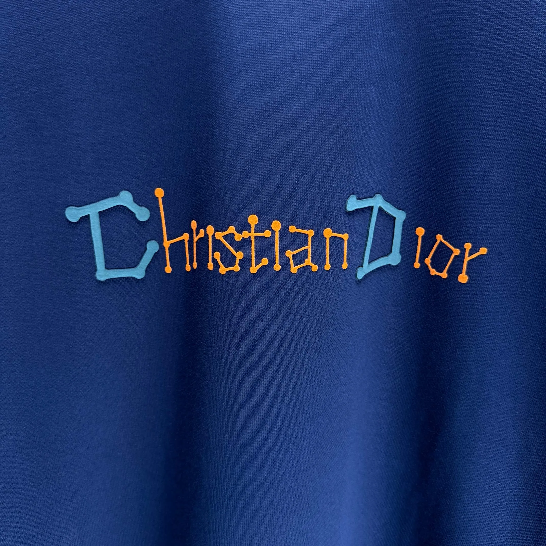🅿️250 Dio* Dior* 2025 autumn and winter new round neck sweatshirt 400 grams terry cotton letter logo flocking ➕skin-feeling cotton Color: Black White Blue Gray Size: S M L XL XXL