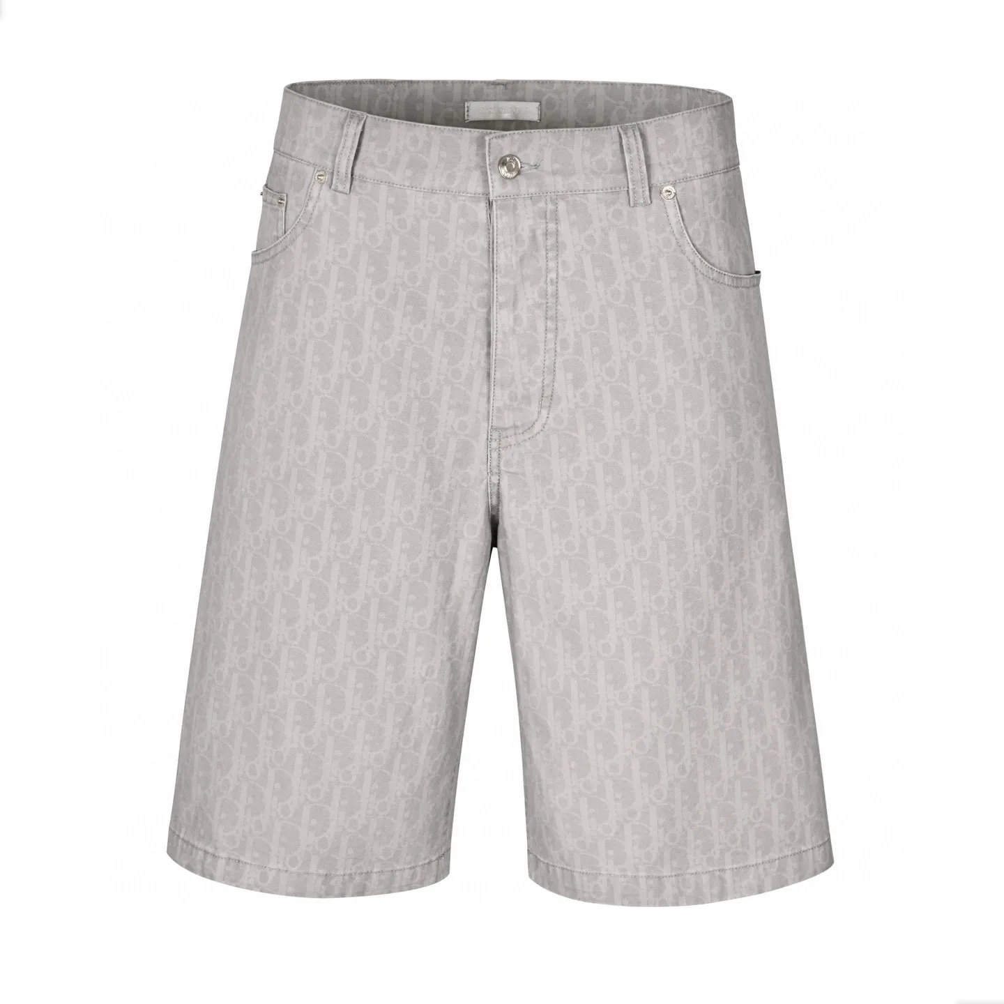 🅿️420 [Exclusive supply] CD 25SS full-print jacquard shorts. Originally purchased for 17,500. The fabric letters are printed using a discharge printing process, which is to turn the original yarn color into white and gray. It is not the so-called printed or jacquard fabric on the market. The fabric texture is thick and stiff, and it is not the soft and light material on the market. Pay attention to the distinction. The fabric characteristics are not easy to wrinkle. The dyeing yarn 100% restores the original color. The placket is designed with an I-shaped button opening and closing, and the aluminum buckle is made exclusively from a mold. It will not rust easily after being stored for a long time after being washed. New genuine leather brand logo embellishment on the back panel. The design of straight-leg overalls focuses on comfort and freedom. The loose cut is wide and stylish, highlighting the slender legs. The three-label accessories are complete, the upper body is casual and versatile, and it is exclusively produced. Size:46-48-50-52