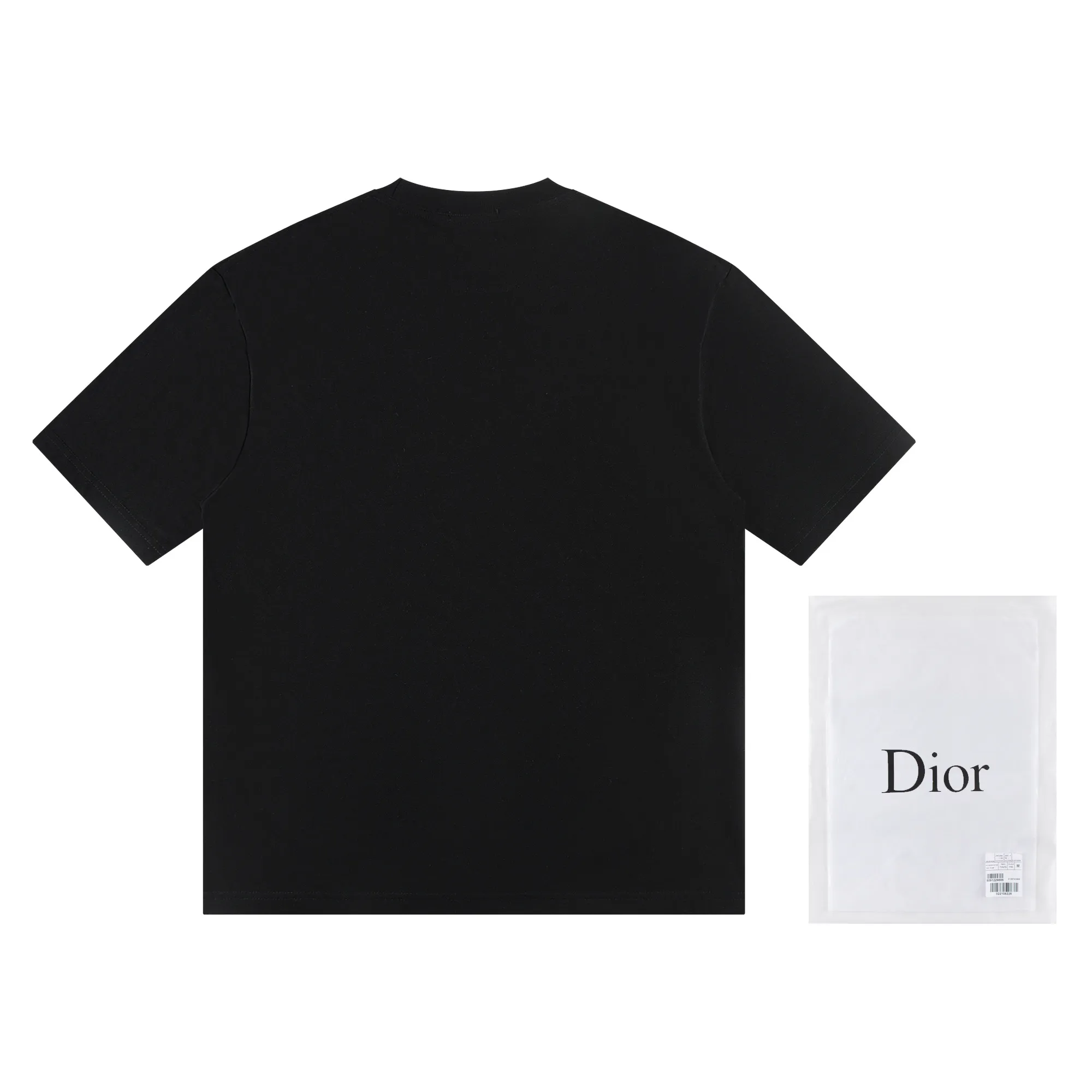 🅿️160 Dior*2025 latest short-sleeved material: high version 300g double yarn combed cotton Size: S M L XL Color: black white Style number: W2605