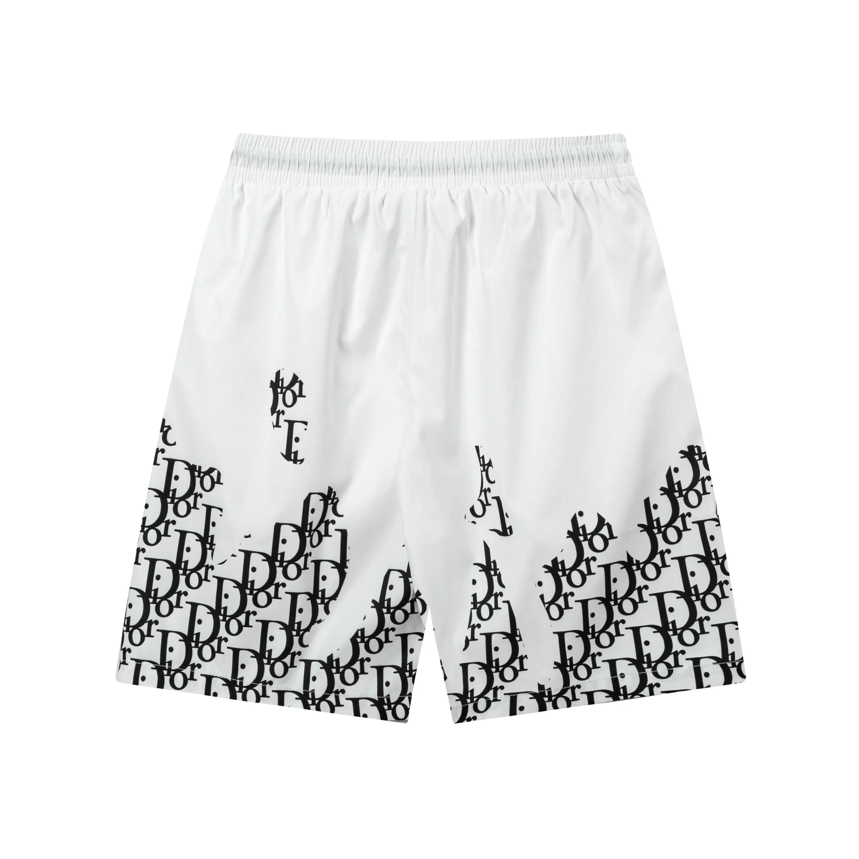 🅿️170 2025 DiOR Dior's new quick-drying beach shorts, customized fabrics, with presbyopic craftsmanship and logo printed all over. The version is tight and three-dimensional, with straight stripe splicing. The customized trouser cord hardware has strong texture and smoothness. The upper body is comfortable and breathable. It has a concave and convex three-dimensional feel. It is fashionable and casual. Color: White Black Size: M-4XL