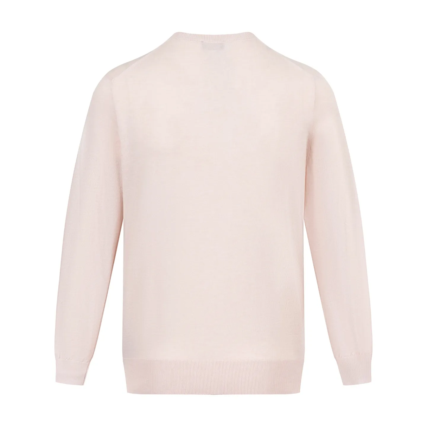 🅿️400 [Exclusive supply] CD 25FW Simple label thin sweater (pink) This sweater is decorated with a logo label, paying tribute to the spirit of haute couture and the extraordinary craftsmanship of the workshop. Crafted from blended sheep wool jersey, it has a unique soft texture. Wear it with jeans and tailored trousers for a sophisticated and timeless look. Made of plain knitting, the fabric is fine-textured, soft and skin-friendly, stiff and elastic, taking into account both warmth and breathability. The color of the wool highlights the texture. Based on simple tailoring, the ribbed round neck, cuffs and hem are carefully processed to enhance the fit and durability, keeping the shape long-lasting and neat. The brand label on the chest is embellished as the brand's signature detail and is woven using double-sided jacquard technology; black threads are embedded in the white base, or micro-letters are formed through the density of the yarn. The edge of the label is processed by laser cutting, and there are no defects such as yarn leakage and yarn leakage. Size:XS-S-M-L