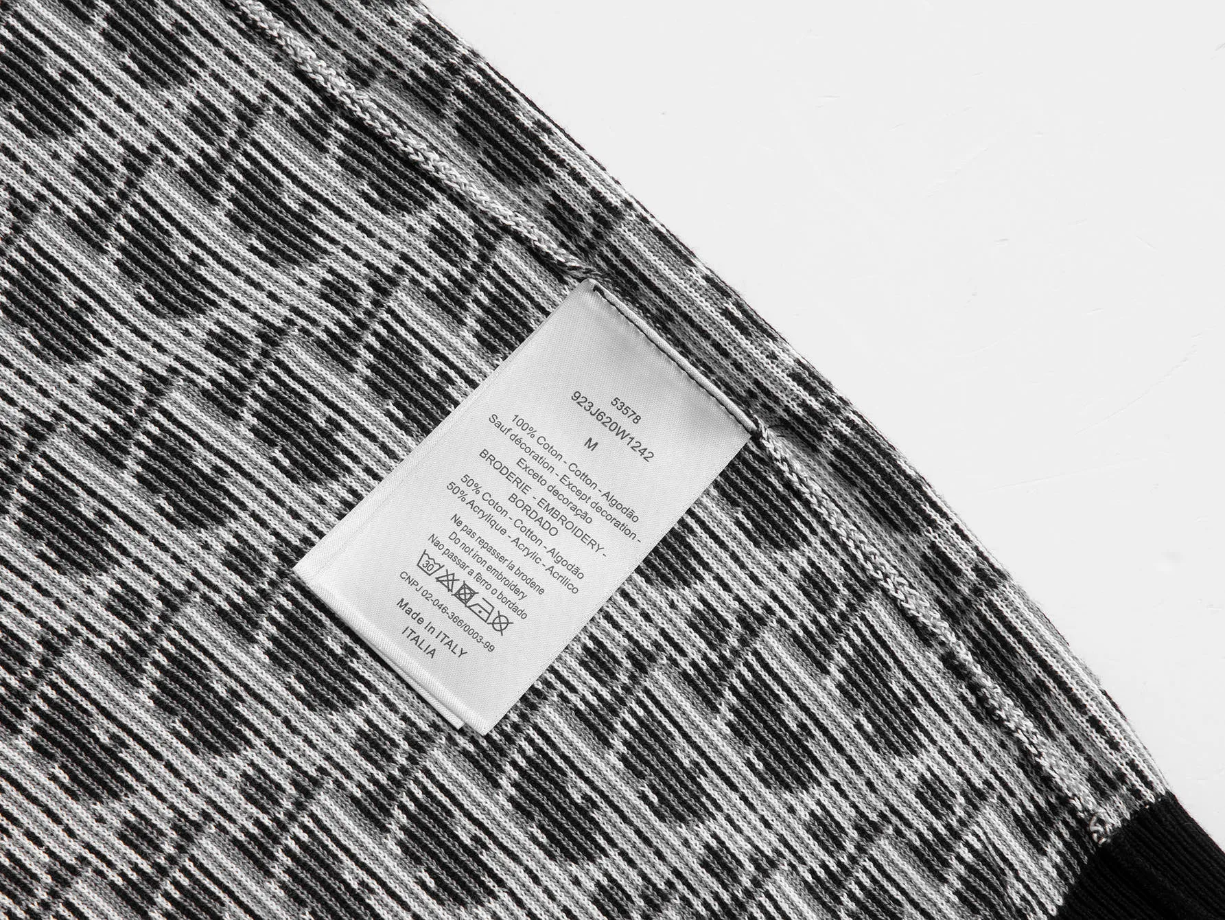 🅿️330 (ZP version) - Classic Dior official website letter jacquard round neck Tencel knitted short sleeves, same style for men and women - Made of ZP custom-dyed Tencel knitted fabric, threads are custom-dyed in the same cylinder with zero color difference, full set of accessories customized to distinguish the market currency, welcome to compare - Color Black White - Size S M L XL