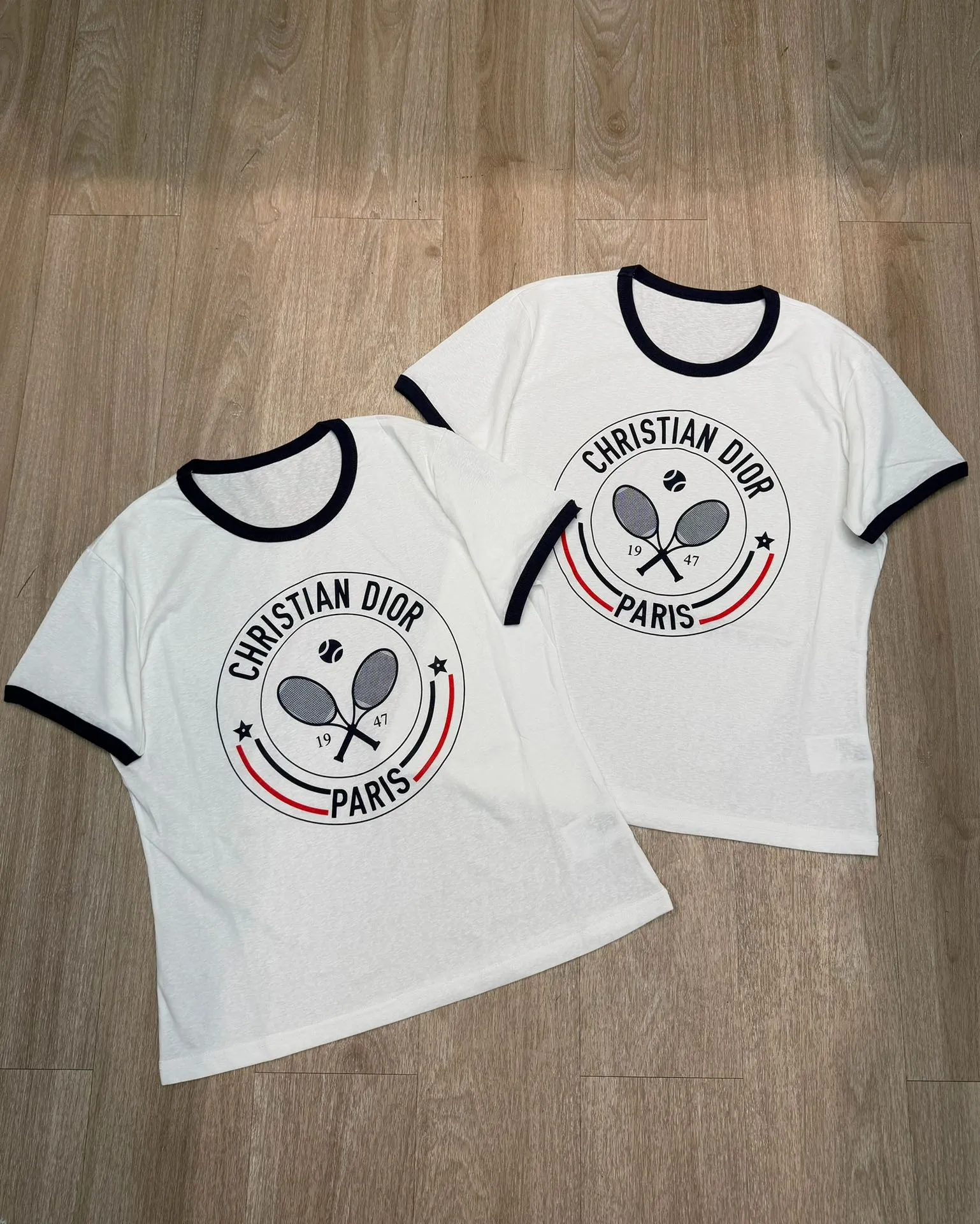 🅿️130 M252#Dior•🇫🇷25ss new linen printed thin short-sleeved T-shirt ✅✅✅Ready stock Focus on quality and compare at will Size: S M L Color: White