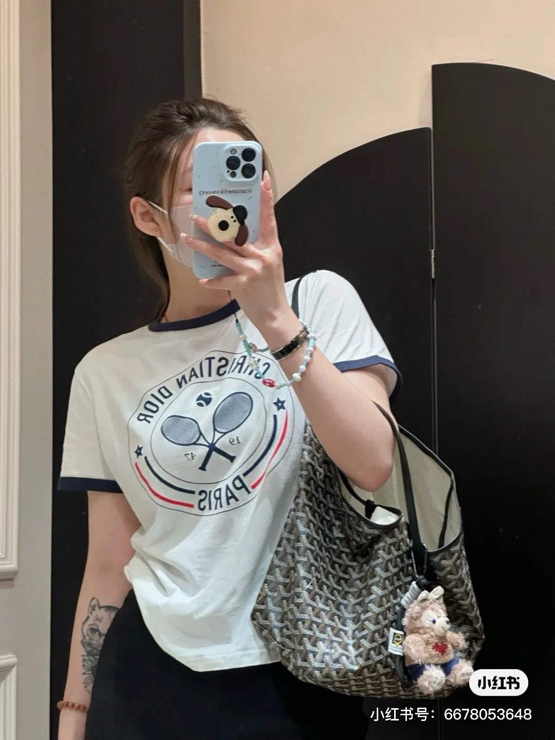 🅿️130 M252#Dior•🇫🇷25ss new linen printed thin short-sleeved T-shirt ✅✅✅Ready stock Focus on quality and compare at will Size: S M L Color: White