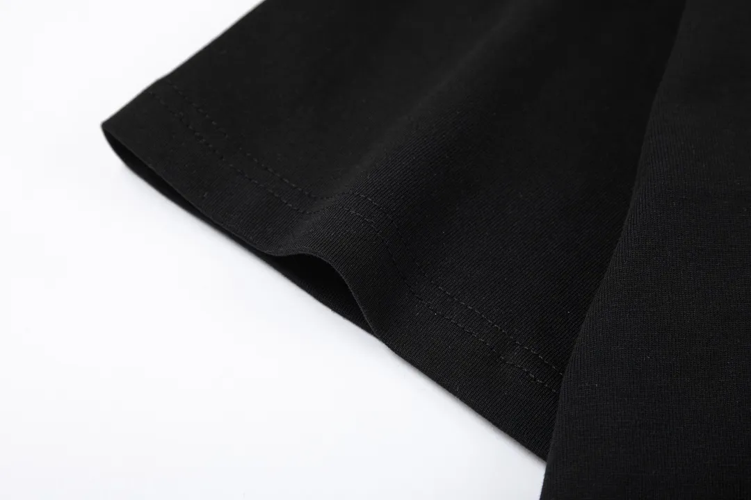 🅿️170 high version DIOR Dior 2025 early spring new style, customized 310g double yarn pure cotton fabric, embossed letter logo with embossed patch, same style for men and women, short-sleeved T-shirt, color: black, size: S-XL