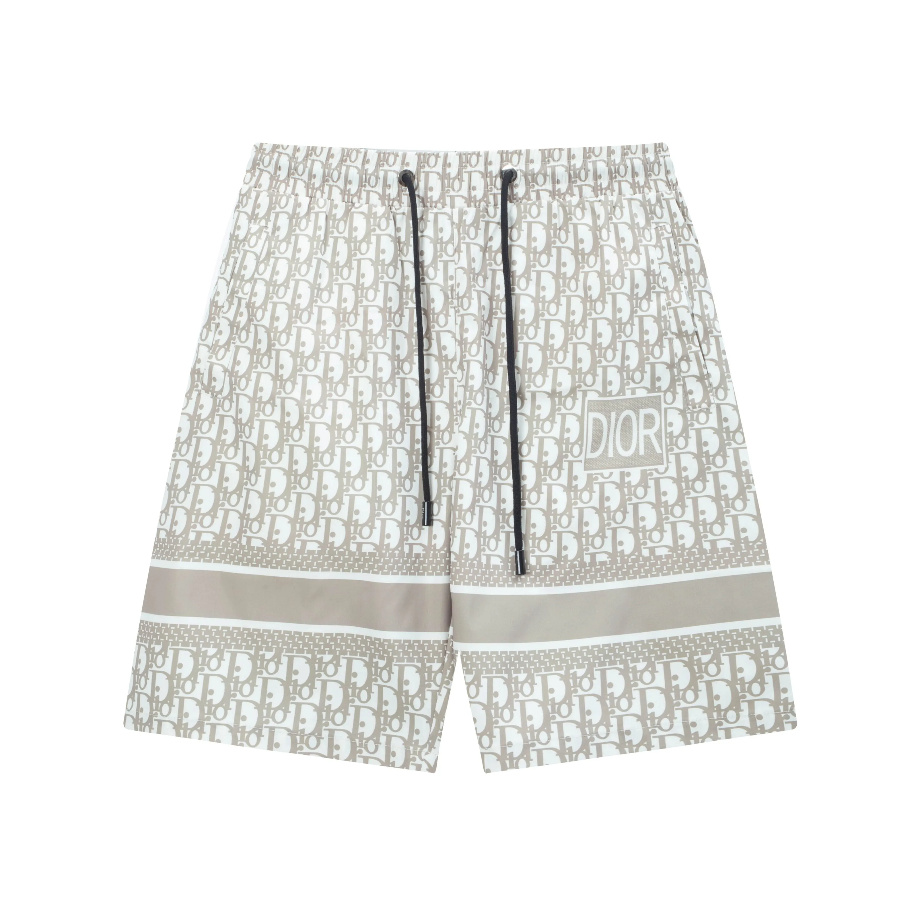 🅿️160 2025 DiOR Dior's new quick-drying beach shorts, customized fabrics, with presbyopic craftsmanship and logo printed all over. The version is tight and three-dimensional, with straight stripe splicing. The customized trouser cord hardware has strong texture and smoothness. The upper body is comfortable and breathable. It has a concave and convex three-dimensional feel. It is fashionable and casual. Color: apricot blue. Size: M-4XL