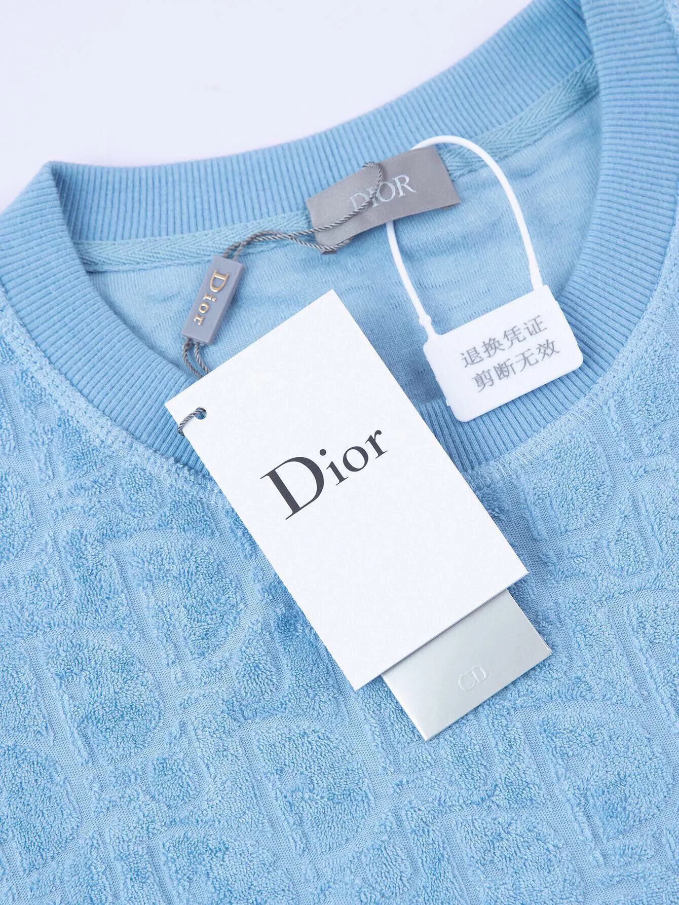 🅿️260 (ZP version) -Dior official website classic towel embroidered jacquard short-sleeved T-shirt, same style for men and women -Using the original 280g custom-made cotton imported Luwei towel jacquard fabric, threads are dyed in the same cylinder with zero color difference, exclusive quality difference currency, welcome to compare -Color: black white blue -Code number: S M L XL
