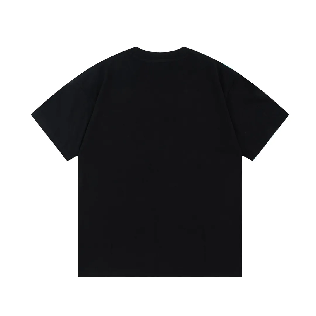🅿️170 DIOR Dior classic hot style, customized 32 pieces of 310g double yarn pure cotton fabric, embossed jacquard patch letter logo, same style for men and women, short-sleeved T-shirt, color: black, size: S-XL
