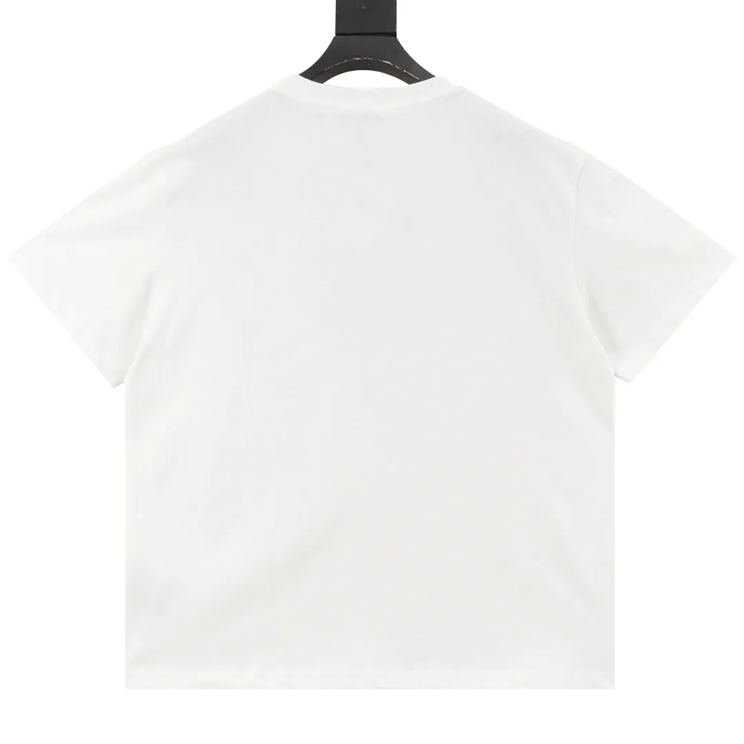 🅿️210 DIOR/Dior little blue cat embroidered short-sleeved T-shirt. Pure cotton double yarn fabric, using high-density thread embroidery, loose version, equipped with a full set of accessories. The fabric is soft, thick and complete with three standards, streamlined but not boring, versatile and atmospheric, interpreting the characteristics of casual fashion themes. The front little blue cat embroidery and the brand LOGO are combined with the design to integrate with the body, creating a rich and diverse texture to highlight the charm of diverse trend details. The same style for men and women. Size: XS-L