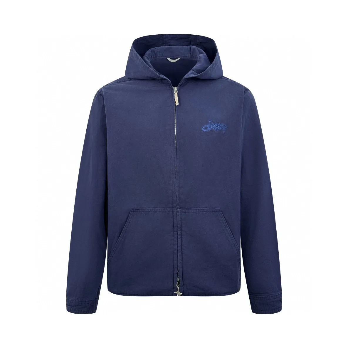 🅿️530 [Exclusive supply] CD x LH Hamilton co-branded embroidered zipper hooded jacket. The original purchase was 21,000 and developed. The fabric is made of custom-dyed gray-blue ancient densely woven thick cotton. It has excellent texture and is comfortable and close to the skin. The gray-blue realm uses color temperature to reconstruct the aesthetics of speed. From the DIOR AND LEWISHAMILTON co-branded series. The co-branded password is hidden in the same color embroidery on the chest. It forms a micro echo with the background color of the coat to create visual tension. The hooded design conveys a low-key but not-to-be-ignored sense of high-end. Let the text become a flowing brand badge. Distinguished co-branding. Shows luxury. Uses imported machine embroidery technology. Uses advanced computer control system and precision mechanical components to realize Dior co-branded embroidery work. High precision. Smooth and delicate lines, ergonomic three-dimensional cutting. Return to traditional craft techniques through segmentation, folding, shrinking and stretching. The so-called slow work produces fine work, which is respect for materials. The pursuit of feel. Complex and tedious workmanship. Slow aging and high loss, the electrolytic deep blue + stone mill fermentation washing process prioritizes the use of electrochemical reactions to change the color of the fabric, then mixes the fabric with abrasives through a grinder, and uses hot water for cleaning to achieve a specific washing effect. Size:46-48-50-52