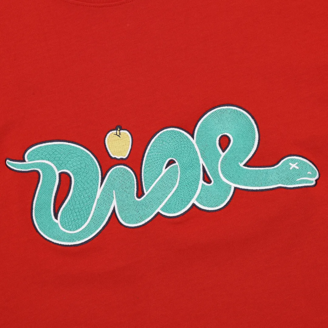 🅿️240 DIIR T-shirt from DO AND KAWS limited collection. The Year of the Snake graphic design reinterprets the classic logo. Contrasting logo patch at chest. The imported machine-made tatami embroidery technology makes the letter logo appear delicate and exquisite, enhancing the decorative effect. Use an embroidery machine to embroider the designed letter logo onto the patch. Size：XS-L