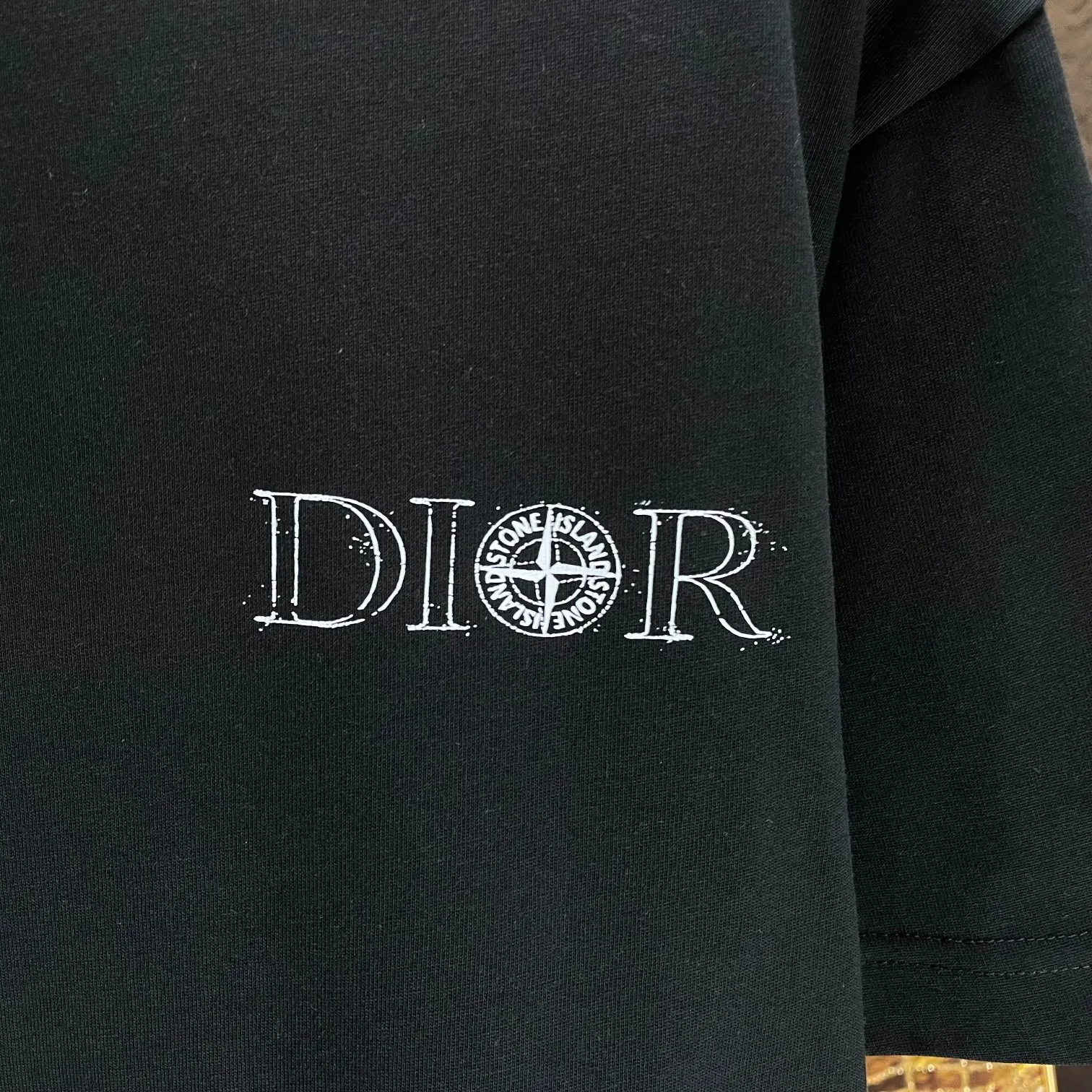 🅿️170 Dio* Dior* 2025 spring and summer new short-sleeved T-shirt Heavy cotton personalized print Color: Black White Mint Green Size: S M L XL XXL