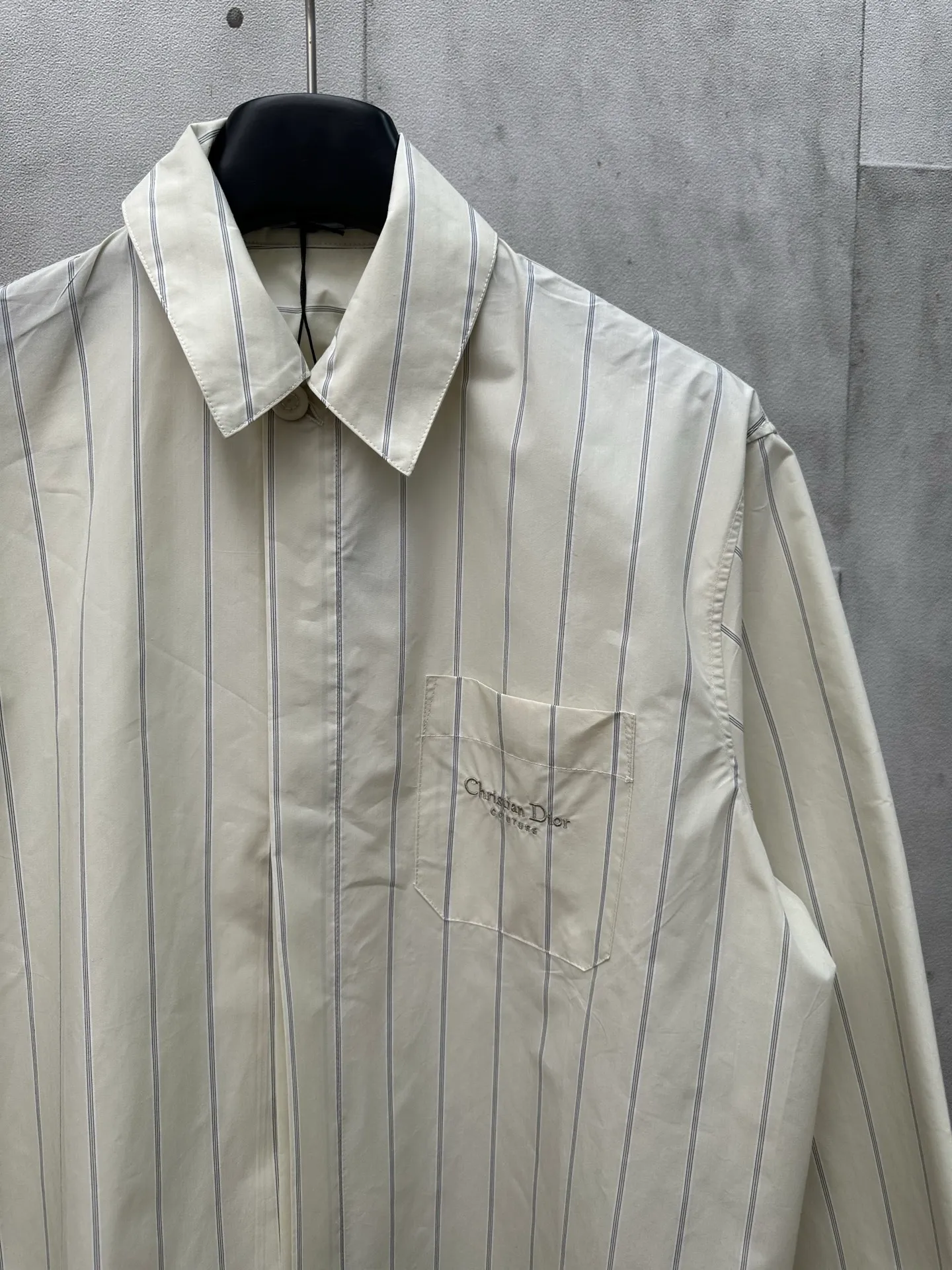 🅿️440 DIOR Dior 25SS autumn and winter new striped plaid long-sleeved shirt Size: S M L XL