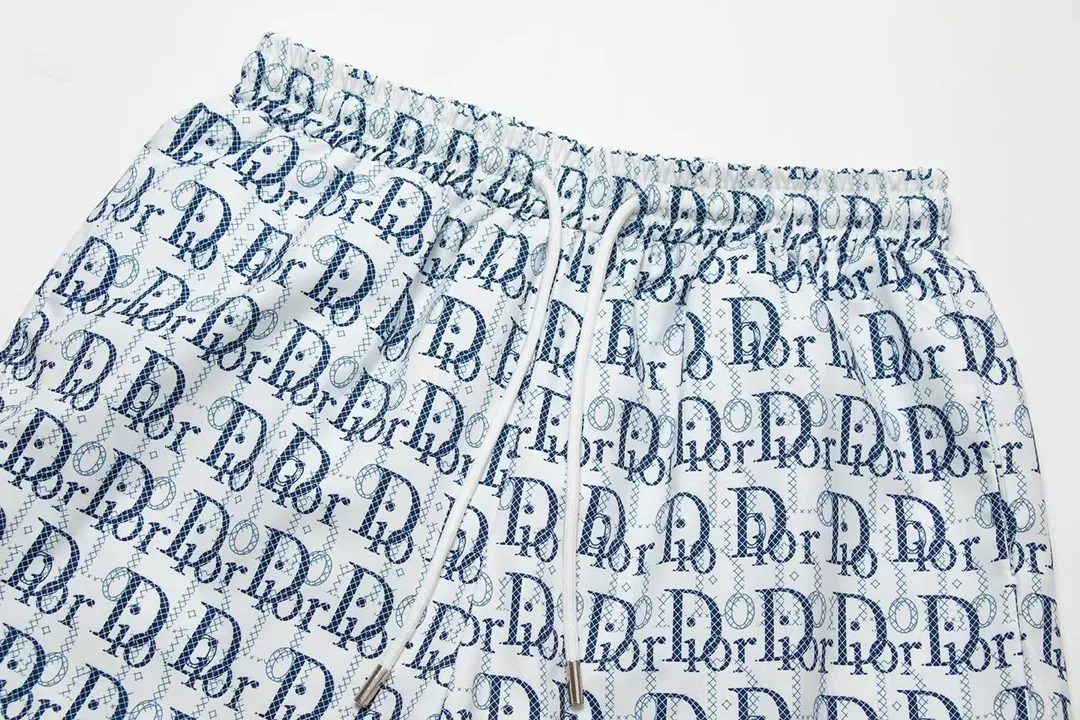🅿️140 ❥G203# 2024 Classic series new model with full-width three-dimensional logo printing, original customized version, five-point casual beach shorts, inner mesh effect. Size: S-XL Color: white blue white black