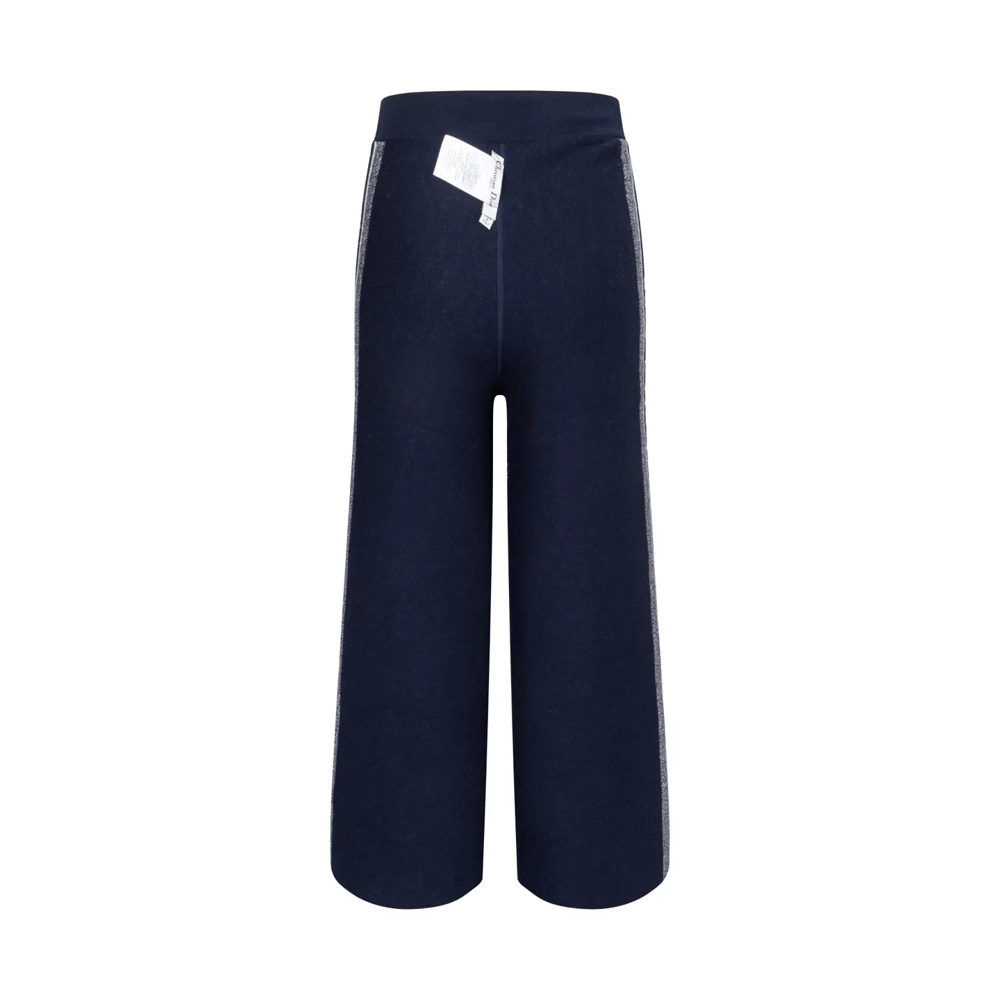 🅿️480 [Exclusive supply] CD 25FW presbyopic reversible cashmere trousers (navy blue) The fabric is made of imported cashmere yarn double-sided jacquard fabric and can be worn on both sides. The fabric uses monogram jacquard double weaving technology to present the brand's iconic presbyopia pattern, which combines luxurious texture with practical functions. Swiss machine embroidery stitching technology ensures every detail is exquisite and perfect, and the stitches are even and delicate. The classic straight-leg design subtly modifies the leg lines, making the upper body slim and elegant. Double-sided jacquard technology keeps both sides of the fabric flat and crisp, making it comfortable and layered. Selected high-quality cashmere yarn brings a soft and skin-friendly touch experience while having good warmth retention and breathability. The overall craftsmanship is exquisite, and high-end quality is reflected from fabric weaving to finished product sewing. It is an exquisite item that is both fashionable and practical. Size:S/M/L