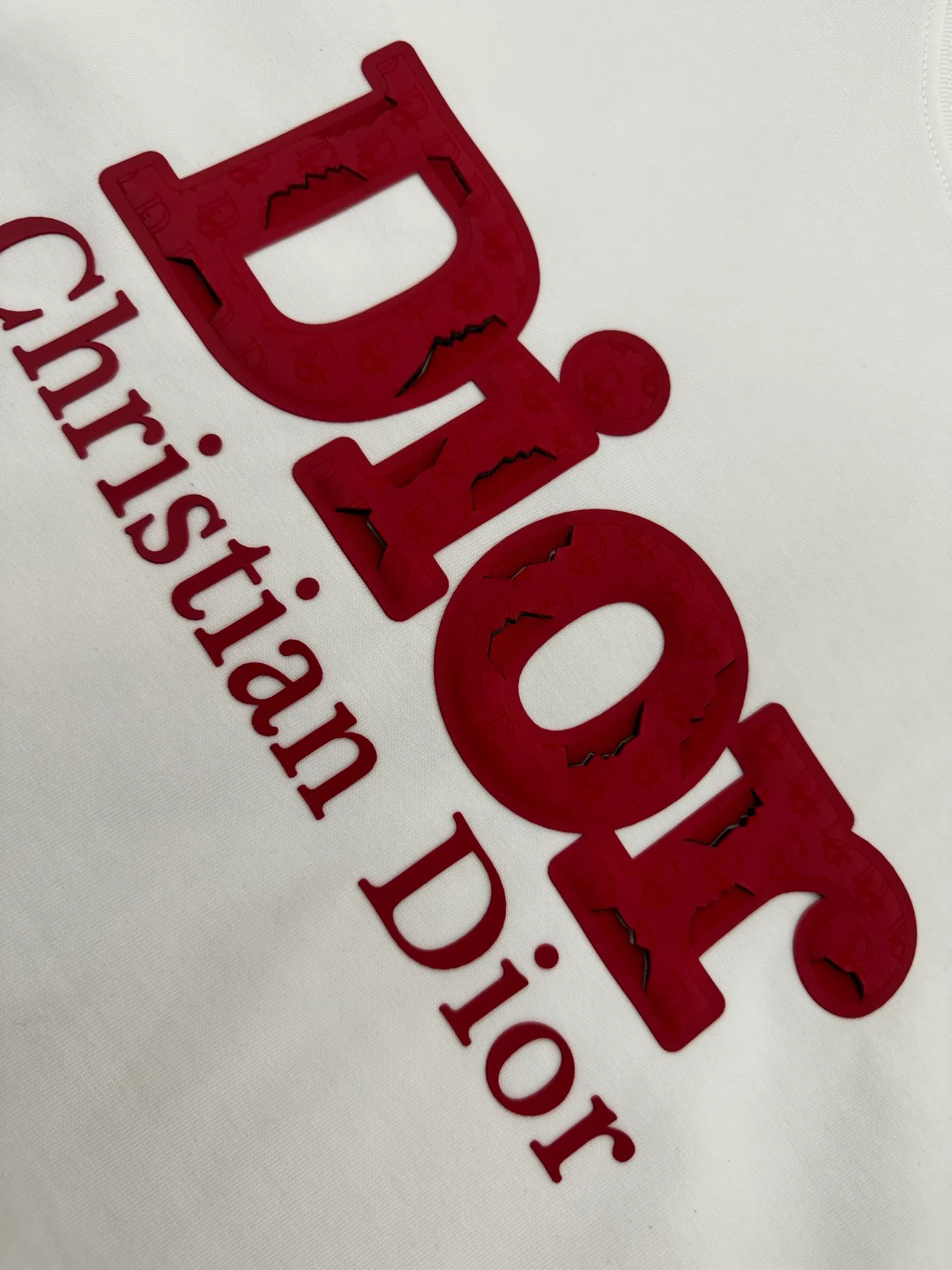 🅿️220 DIOR*Dior*320g heavyweight pure cotton t-shirt, thick, breathable and loose fit, heavy craftsmanship logo design, spring and summer new round neck fashionable short-sleeved t-shirt, comfortable to the skin, durable and easy to wear, meticulous original craftsmanship, a must-have for casual and versatile color: black white code number: S M L XL XXL