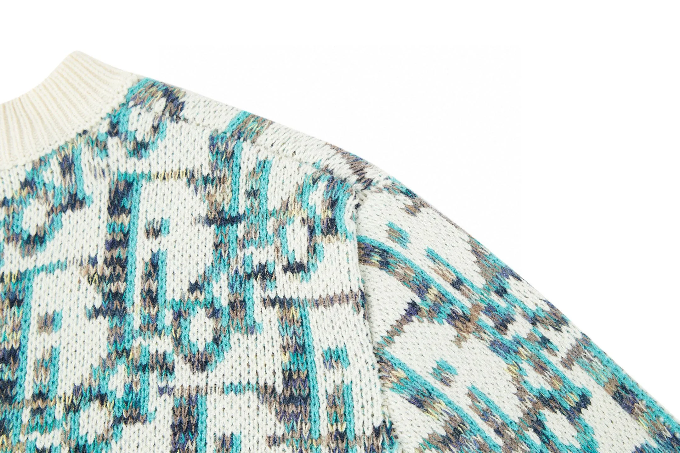 🅿️500 [Exclusive supply] CD 25SS all-over printed jacquard crew neck sweater The state-owned company purchased the ZP operation for 14,000. The yarn is made of custom-dyed beige, blue, brown, and yellow yarns. 100% wool yarn is twisted into strands. The imported 7-needle jacquard craft yarn is clear and textured. There are obvious wool fibers on the surface. The special hemless design matches the macaron color system perfectly. The whole body is jacquard. Every letter is in position to distinguish it from the wrong version on the market. Size:S-M-L