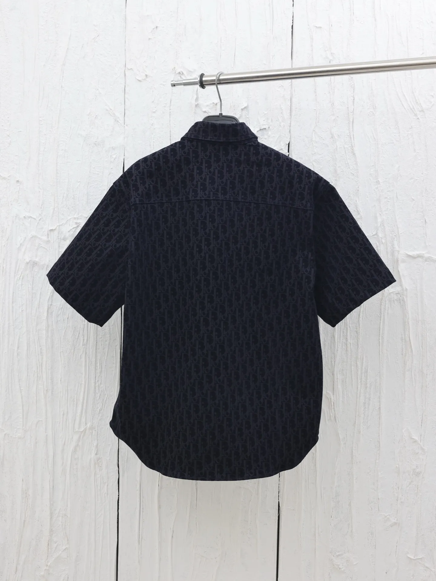 🅿️510 Dio*/Dior 25ss Year of the Snake pocket letter cotton blend denim short-sleeved shirt Size: S/M/L/XL
