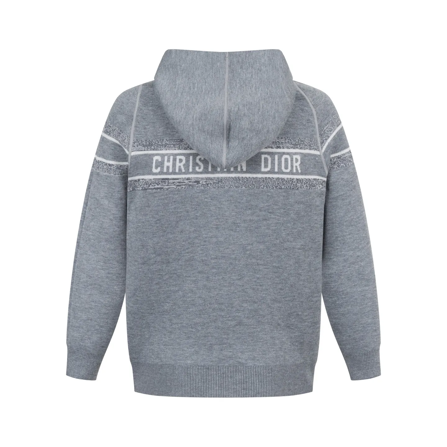 🅿️560 [Exclusive supply] CD 20SS Double-sided jacquard cashmere knitted hooded jacket (grey) The original version was purchased for 22,337 and developed. The fabric is made of cashmere blended knitted fabric, with a soft and comfortable texture. It features a zip closure at the front and subtle ribbed trimming at the cuffs and hem. The cardigan is reversible, with a solid blue hue on one side and the house's signature Dior Oblique pattern on the other, with Christian Dior strap details on the back. The unlined cut ensures a light and effortless fit, while the slim fit creates an elegant silhouette. The entire cardigan is made with exquisite craftsmanship. The double-sided knitting technology enables reversible wear, and the ribbed edges enhance the three-dimensional feel of the garment. Dry cleaning and maintenance are recommended to maintain the delicate texture of cashmere fabrics. This cardigan is both casual and fashionable, and can be easily matched with all kinds of clothing, showing the brand's exquisite craftsmanship and classic aesthetics. Size:S/M/L/XL/XXL
