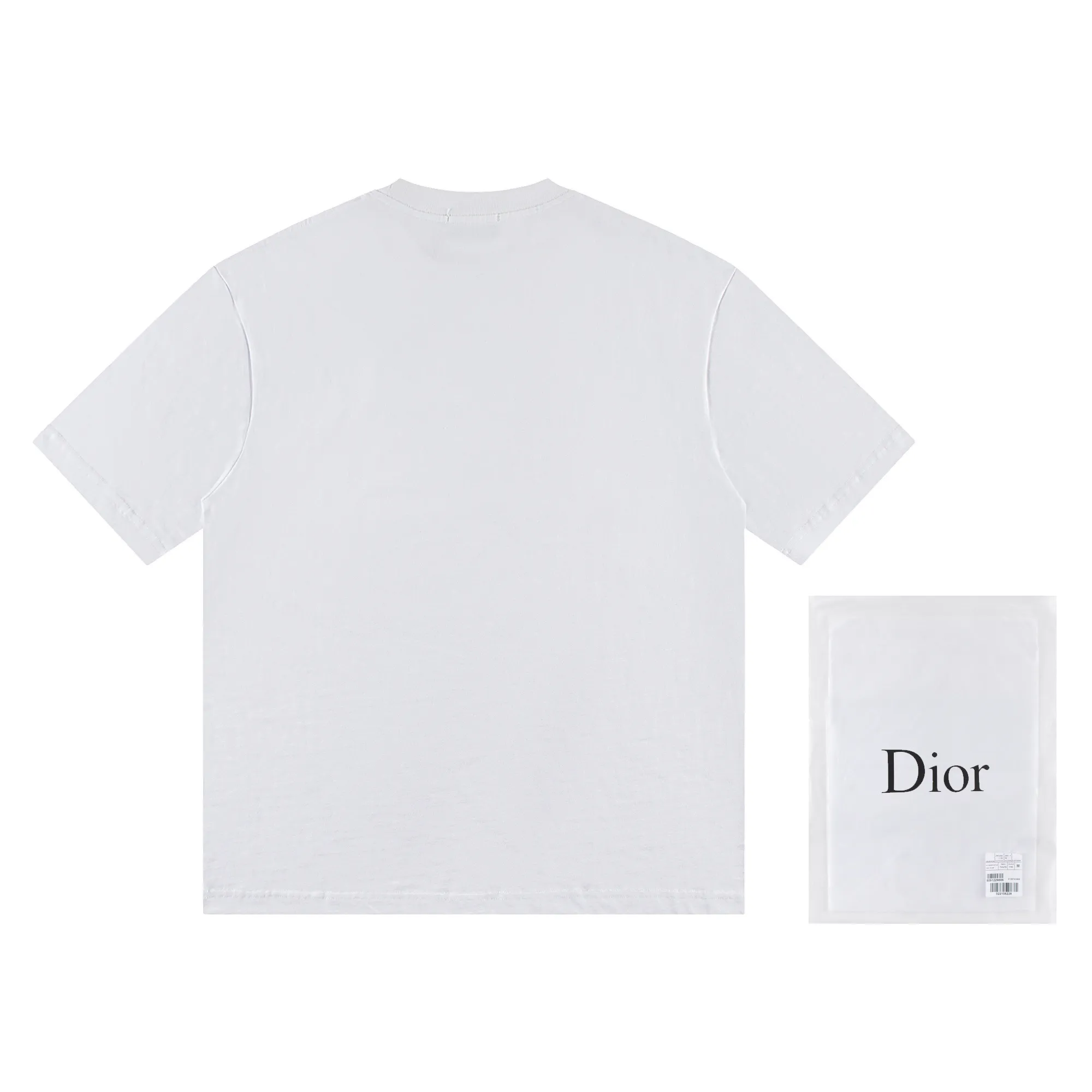 🅿️160 Dior*2025 latest short-sleeved material: high version 300g double yarn combed cotton Size: S M L XL Color: black white Style number: W2604
