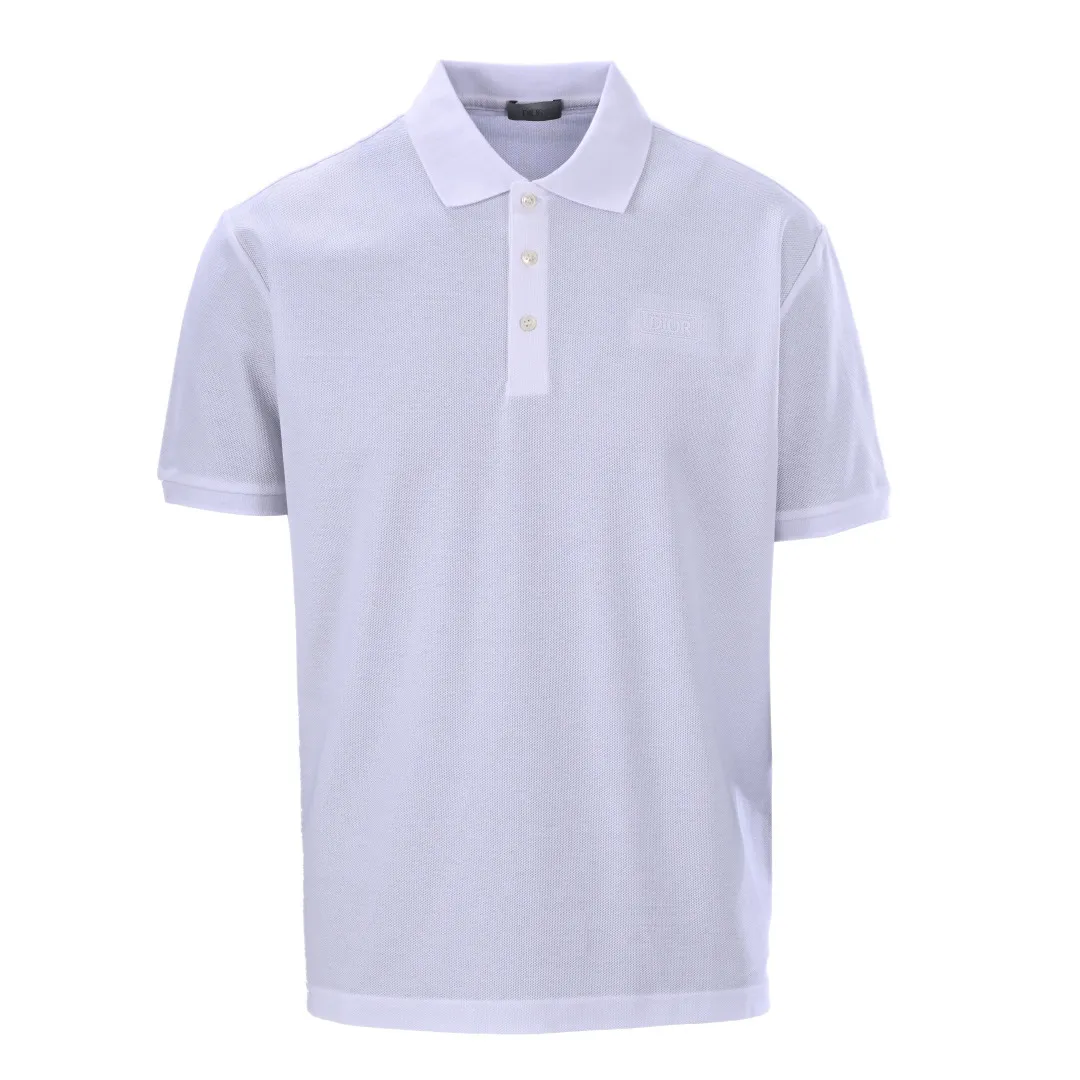 🅿️330 (higher version) DIOR Dior CD box square embroidered short-sleeved polo shirt. Original custom-made 200g cotton jade fabric, thread dyed to match the original. The imported machine-made tatami embroidery technology makes the letter logo appear delicate and exquisite, enhancing the decorative effect. Use an embroidery machine to embroider the designed letter logo onto the patch. Size：S-L