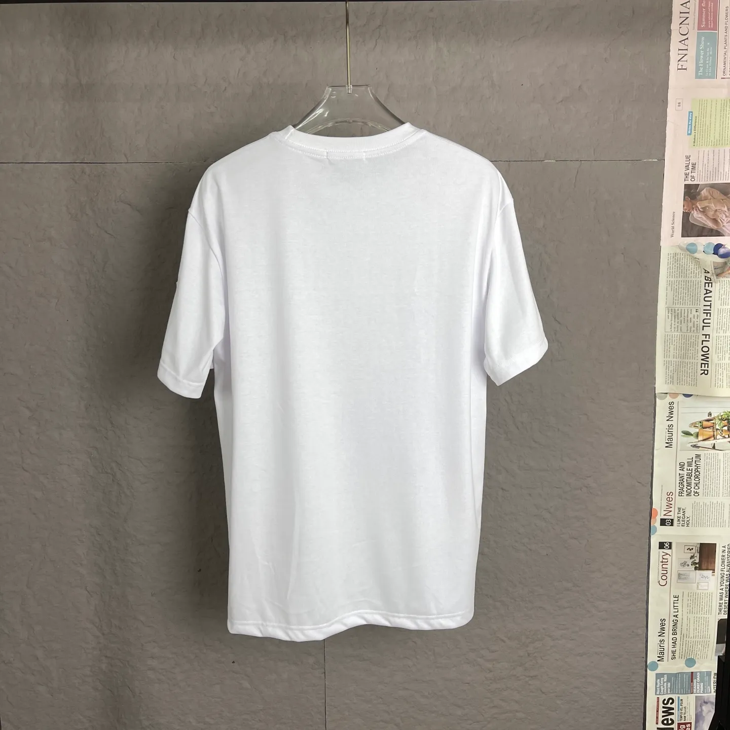 🅿️170 /C09 Dior 25ss 300 grams early spring new style letter logo printed short-sleeved light luxury. A must-have item for men and women for daily commuting. The correct version is welcome to compare. Detailed features: 100% pure cotton double yarn jersey fabric. Special thickened 32 pieces of double-strand 1x1 thread in the same cylinder. Three-dimensional film foam tape hot stamping. Double needle stitching and cross-stitch technology. ·Original main mark, washed tag brand moisture-proof paper packaging Color: black white cement gray Size: S-XL