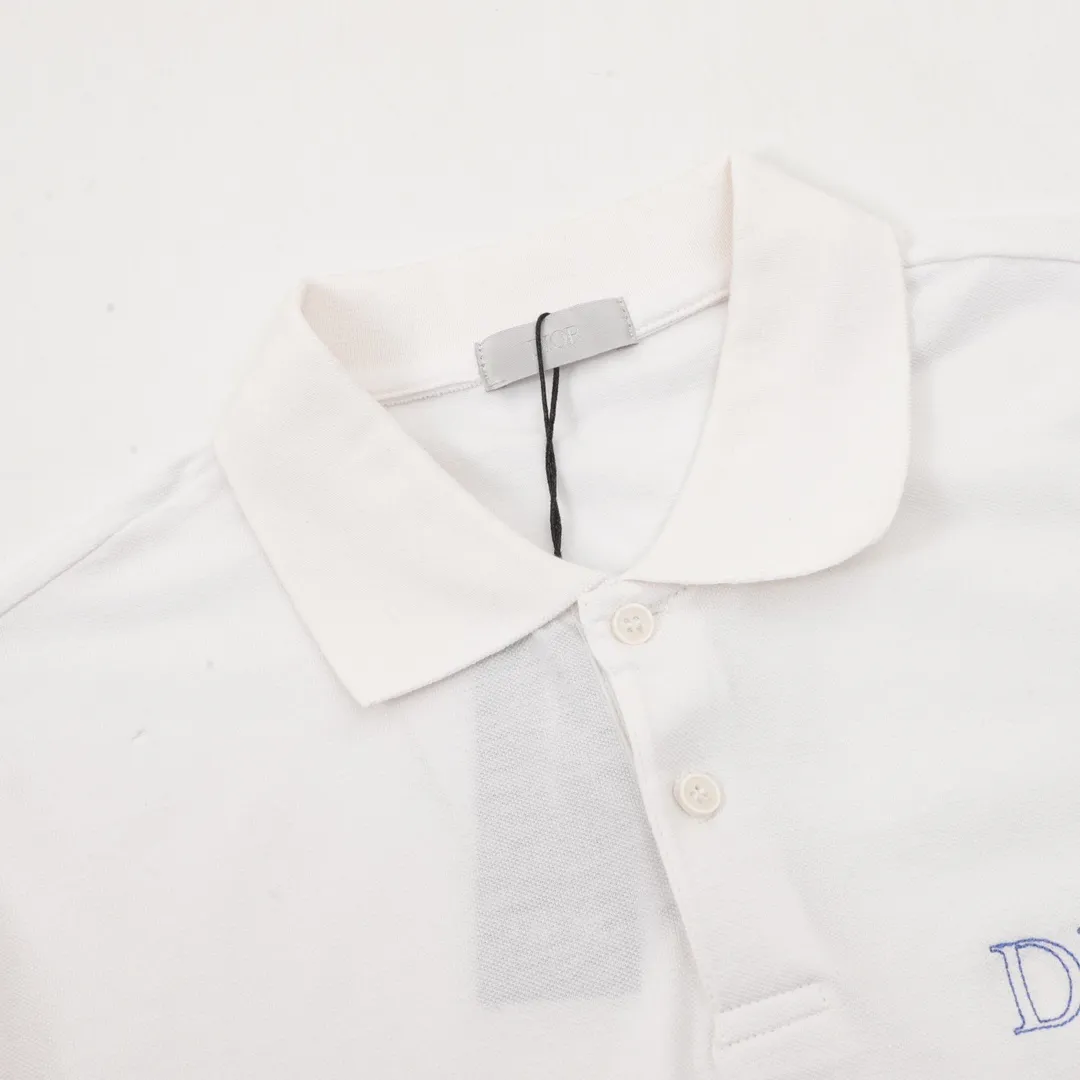 🅿️270 DIOR/Dior cat pattern Polo short sleeves are made of cotton pique mesh fabric, customized material 260g long-staple cotton. The collar is made of a double-system jacquard flat knitting machine, which is elastic and does not deform. All clothes are bound with original cloth. Double-layered mask on the front chest, no open lines or gaps. Cuffs, bottom of front chest, shoulder seams covered with bones. All restored to the original version. No goods will be produced without the original version. Size：XS-L