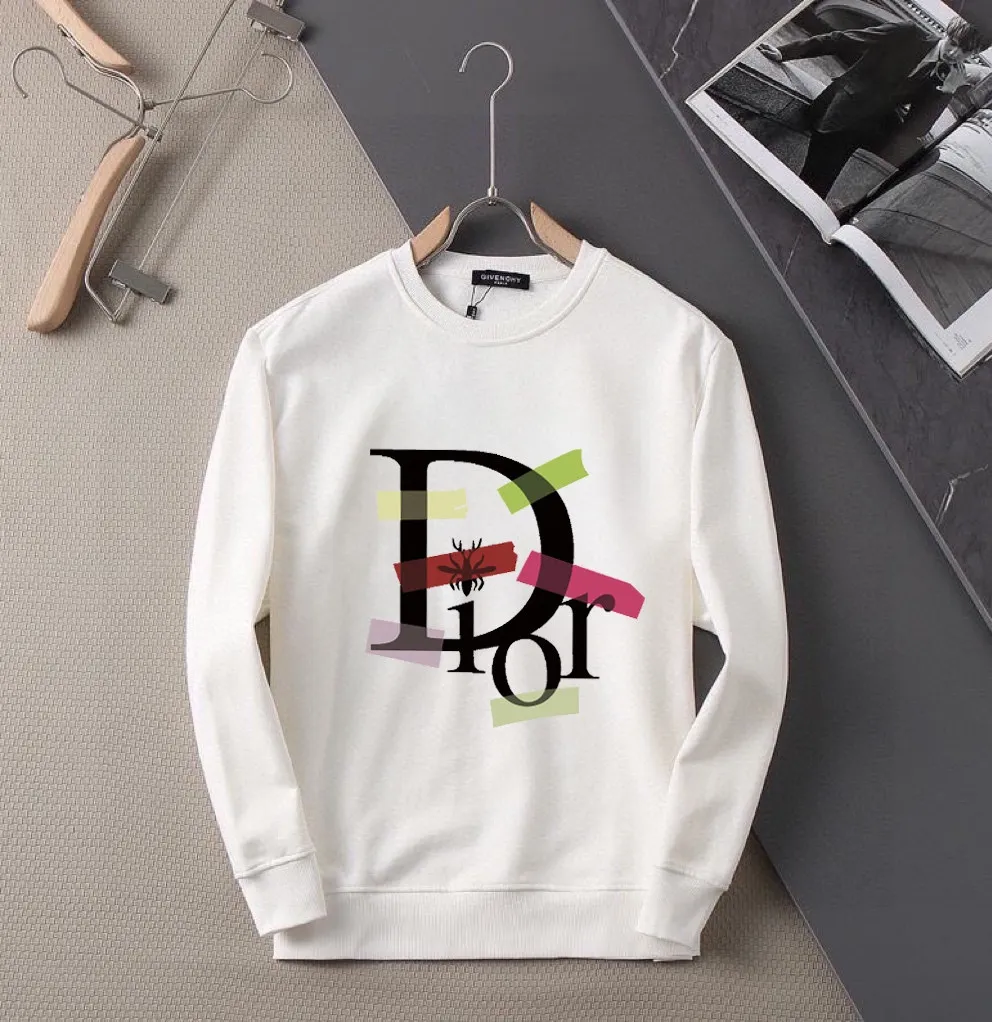 🅿️220 brand [DIOR Dior] (good news for fat people) 2025ss autumn latest long-sleeved round-neck sweatshirt, on sale simultaneously on the official website. Refreshing and breathable. Made of top Tencel Roman. Comfortable and soft. 3D three-dimensional clarity. Super fashion sense. Great for gifting and keeping for yourself. Size: M-5XL (can wear up to 220 pounds)