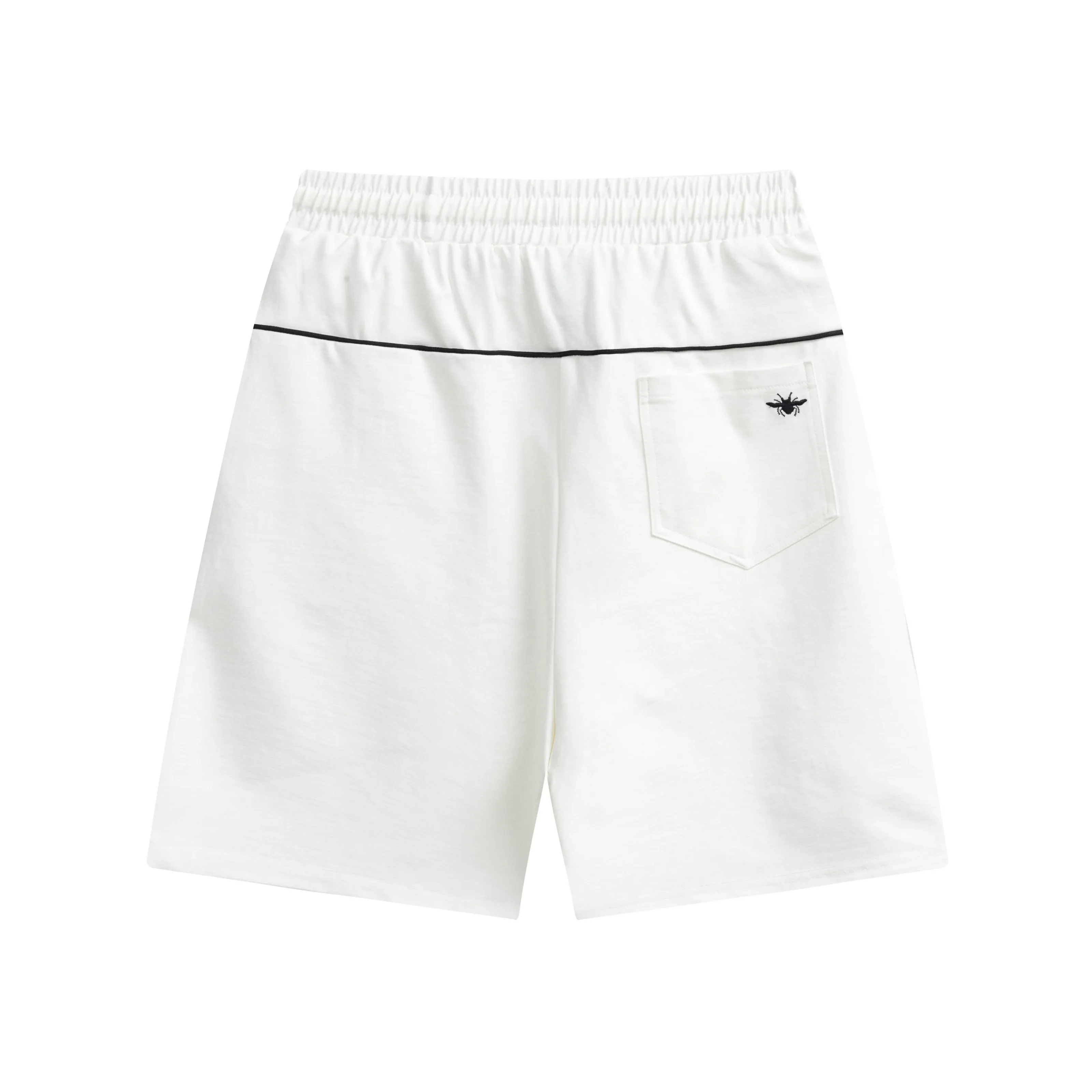 🅿️190 2025 Dior Dior new knitted shorts, customized fabric, knitted with knitted logo printed on it. The version is tight and three-dimensional, with straight stripe splicing. The customized trouser cord hardware has strong texture and smoothness. The upper body is comfortable and breathable. It has a concave and convex three-dimensional feel. It is suitable for fashionable and casual wear. Color: Black-White Size: M-4XL