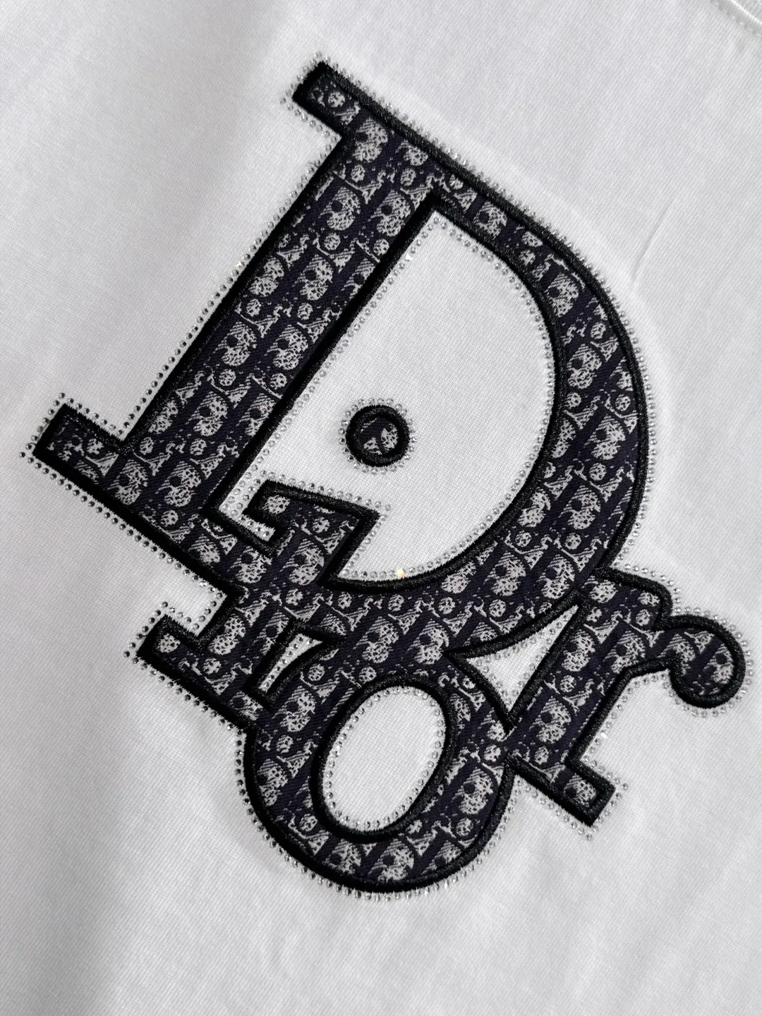 🅿️270 shipped next day P Dior 2025 spring and summer new style (top quality, differentiated currency) launches 260g double yarn pure cotton short-sleeved fabric, early spring catwalk style, personalized and exclusive style, same style for men and women, using imported custom dyed fabric, chain bottom back collar, fully shoulder-covering, no deformation or shrinkage when exposed to water, SIZE: M to 4XL