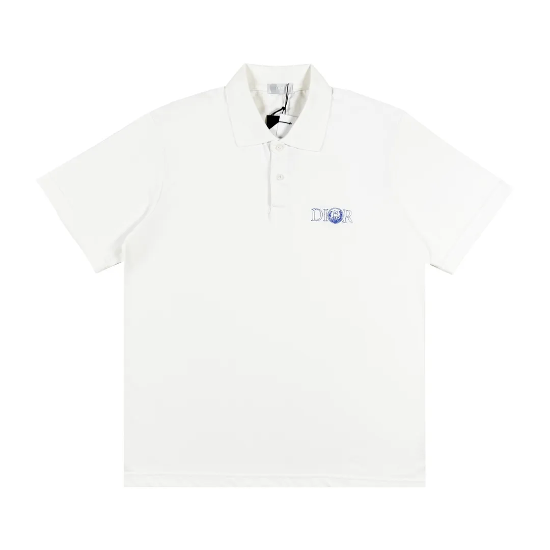🅿️240 CD Hylton Nel joint model embroidered cat lapel polo short sleeves size XS-L