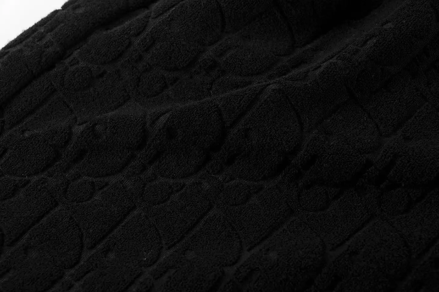 🅿️170 ❥B806# High-quality Dior 2025Fall Spring and Summer New Series Presbyopia Jacquard Towel Shorts Custom-woven and dyed pure cotton 100% gram weight 300G fabric Positioned tailoring heavy material size: S M L XL Color: black